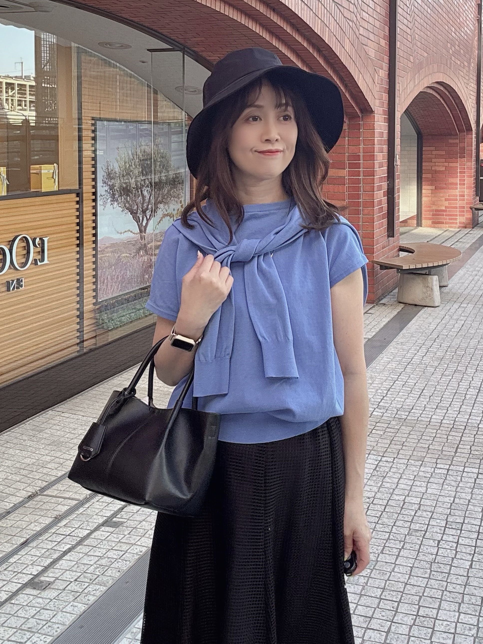 makiさんの「UNTITLED｜【9色展開/アンサンブル可】コットンクルーネックカーディガン」を使ったコーディネート