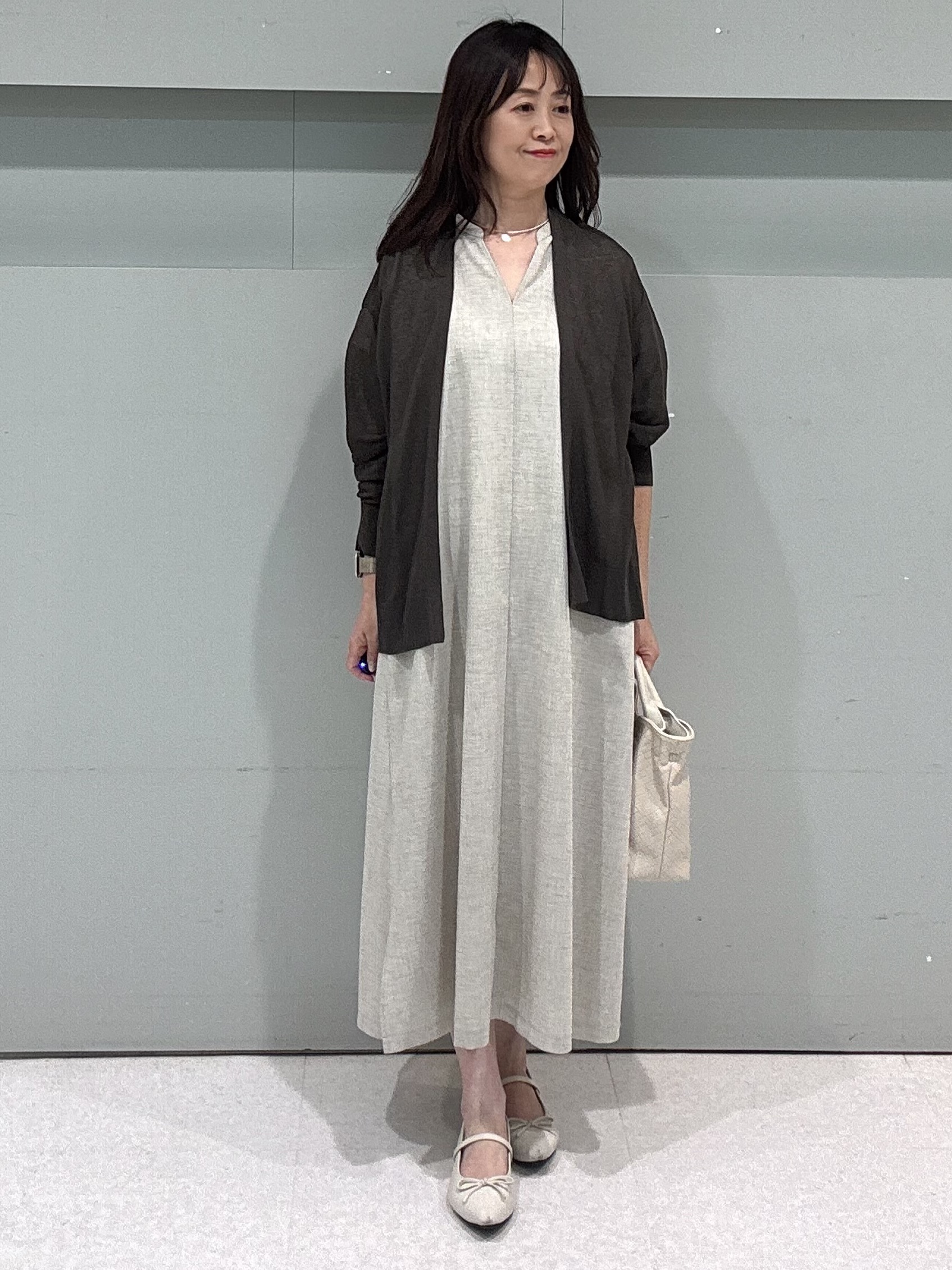 makiさんの「UNTITLED｜【接触冷感/UVカット/遮熱機能】フライスジャージカーディガン」を使ったコーディネート