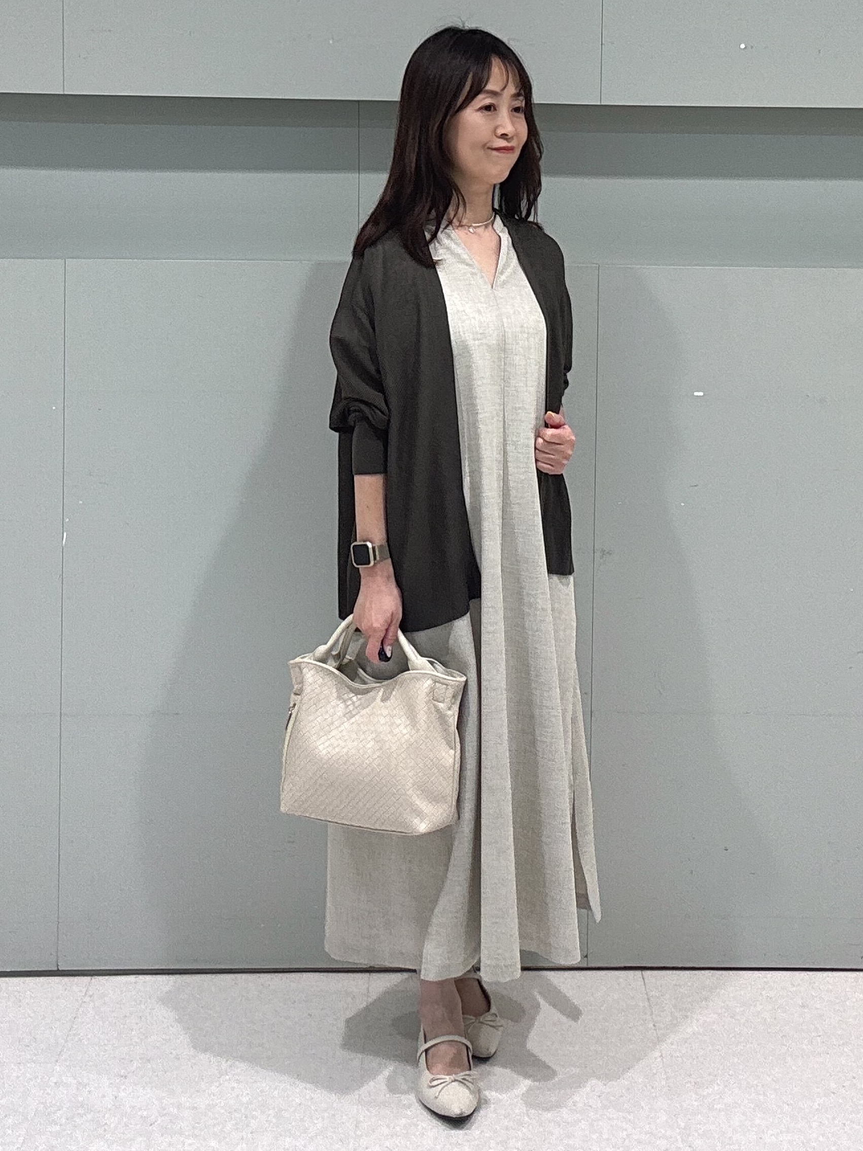 makiさんの「UNTITLED｜【接触冷感/UVカット/遮熱機能】フライスジャージカーディガン」を使ったコーディネート