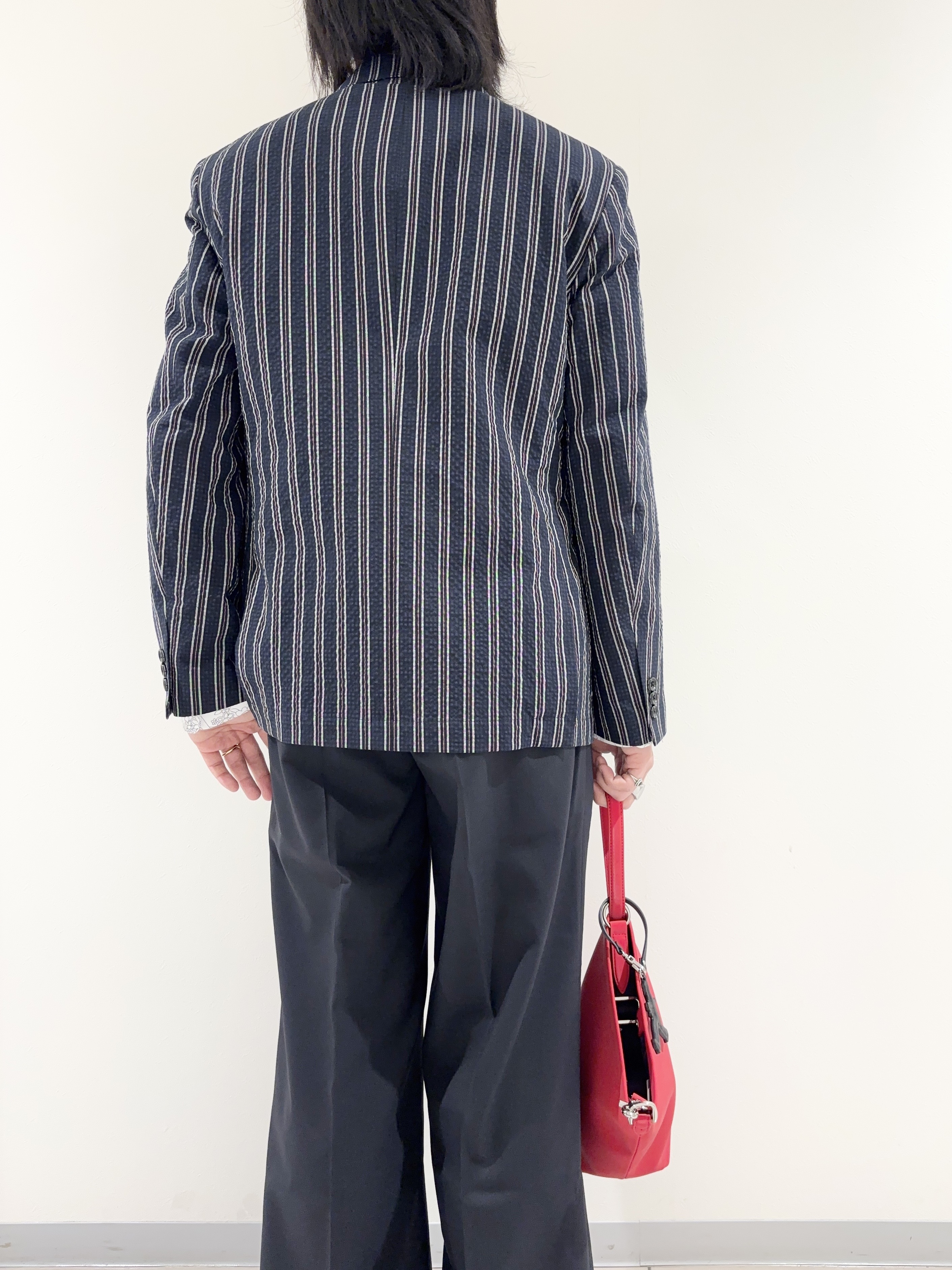 及川さんの「TAKEO KIKUCHI｜【BOWLER HAT LABEL】サッカーストライプ ダブルジャケット」を使ったコーディネート