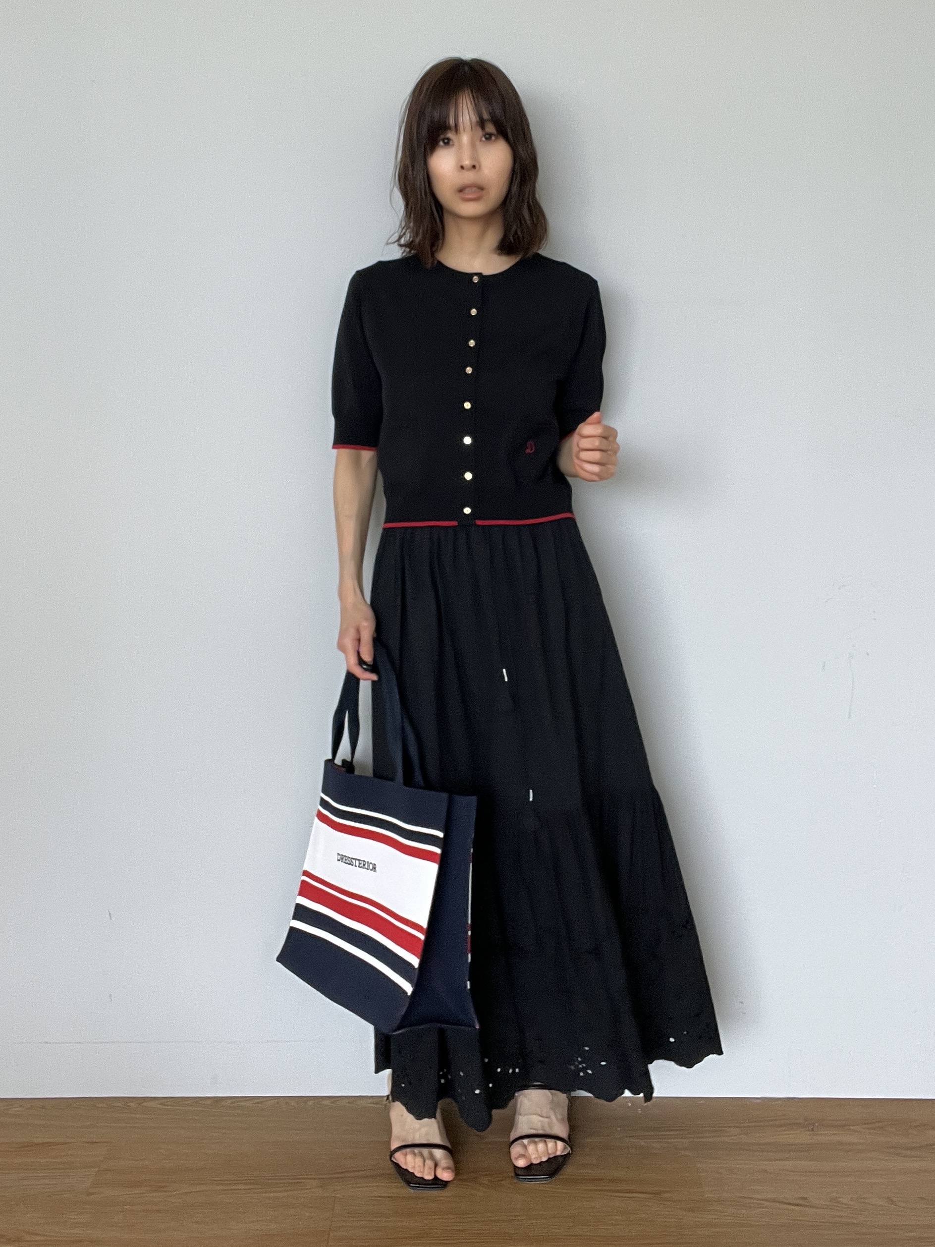 misaさんの「DRESSTERIOR｜【UVカット/ウォッシャブル】クールタッチ ニットカーディガン」を使ったコーディネート