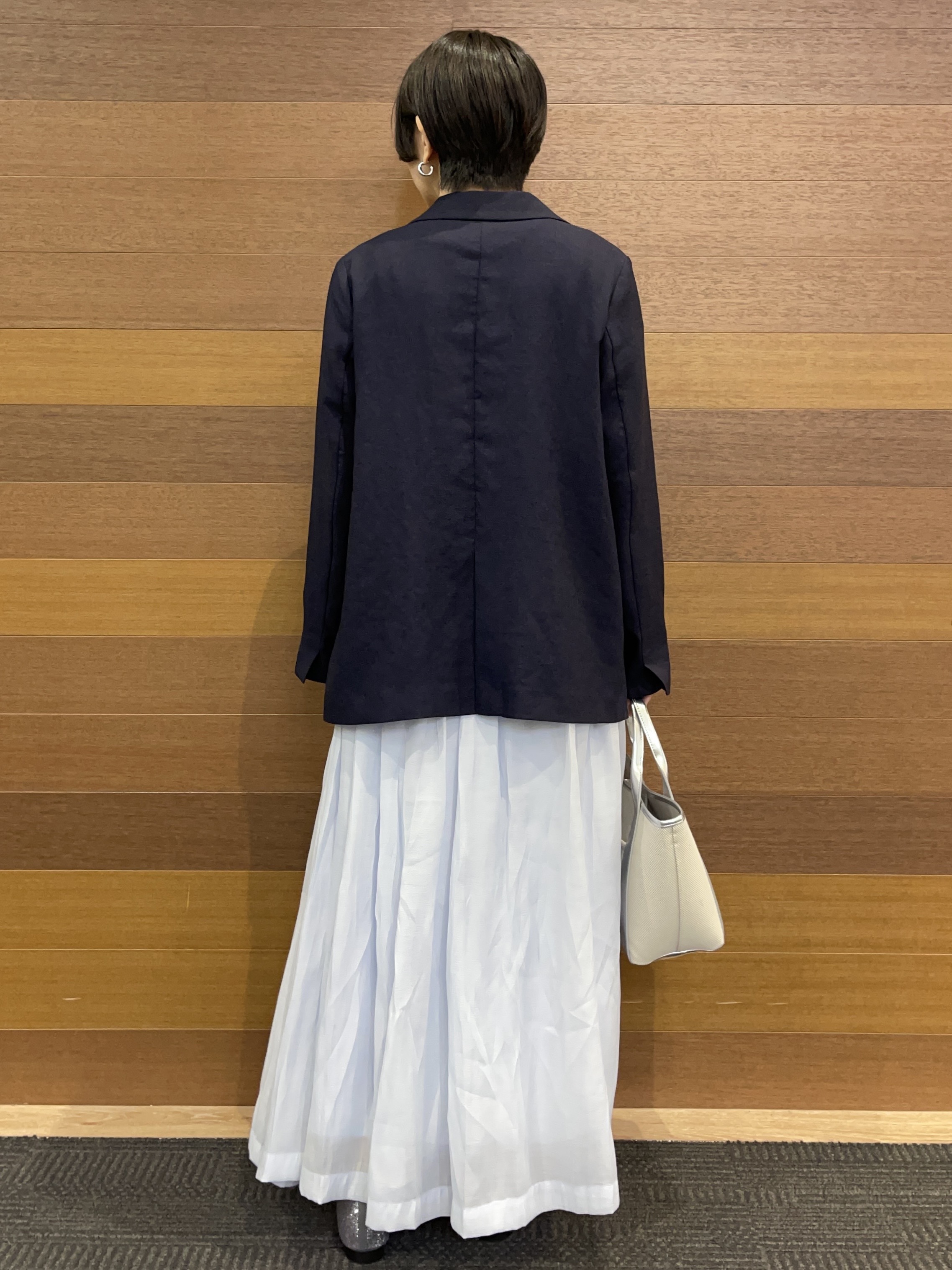 umiさんの「OPAQUE.CLIP｜【UV／接触冷感】ダブルブレストジャケット《防シワ加工／洗える》」を使ったコーディネート