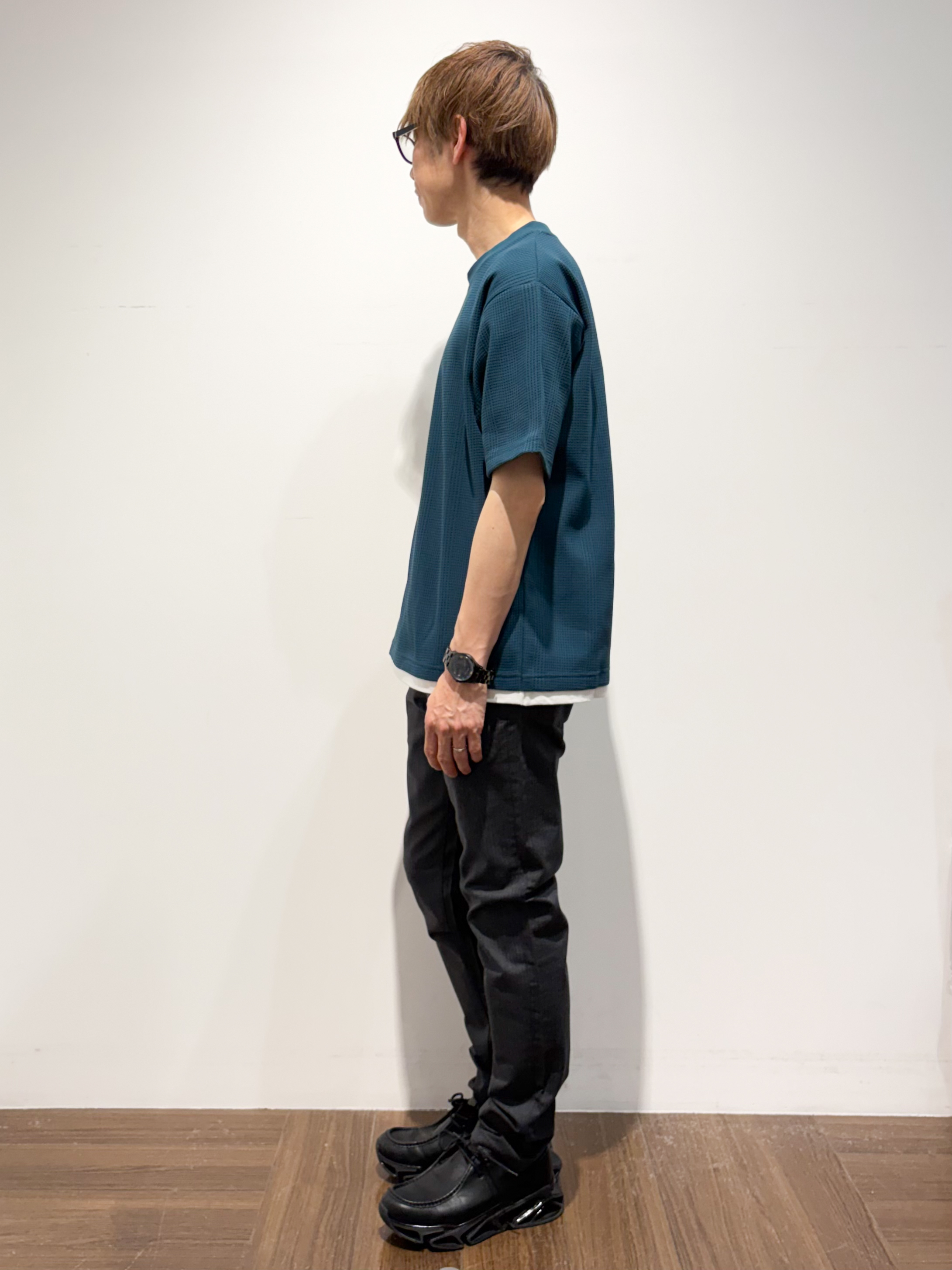 つーじーさんの「THE SHOP TK｜【ラクして決まる！】レイヤード風半袖Tシャツ　洗濯機OK」を使ったコーディネート