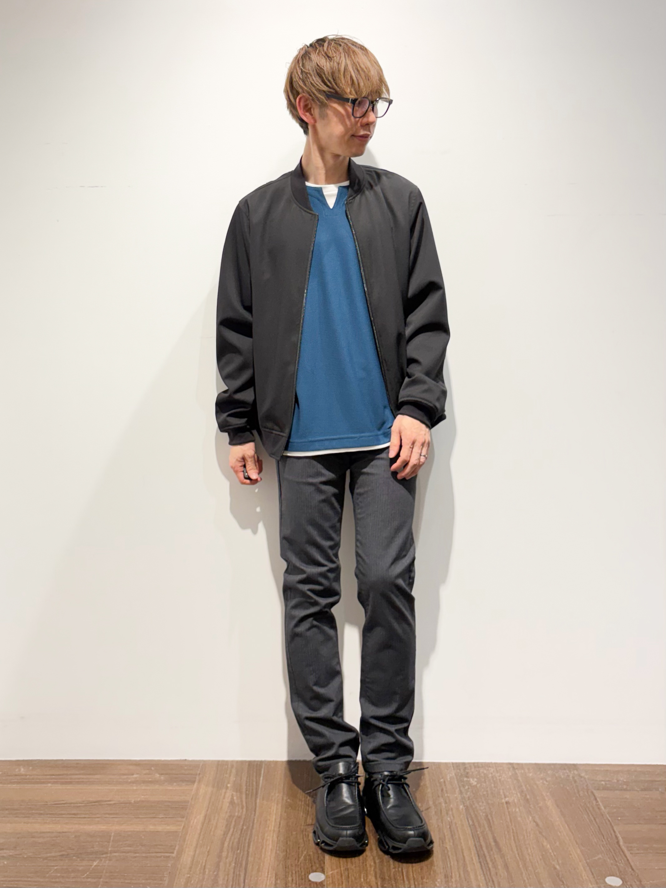 つーじーさんの「THE SHOP TK｜FLEX LINE ストレッチリブブルゾン　ストレッチ/防シワ/マシンウォッシャブル/セットアップ可」を使ったコーディネート