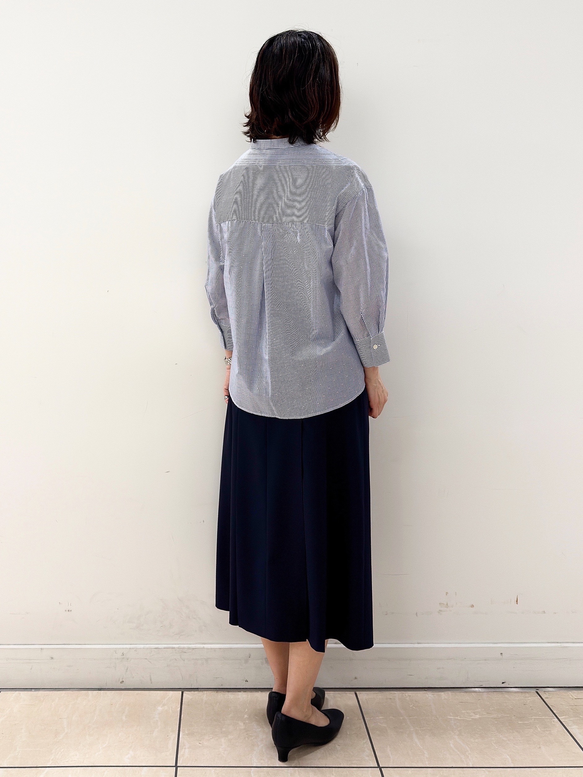 KIKIさんの「Reflect｜【接触冷感】八分袖フロントフリルブラウス」を使ったコーディネート