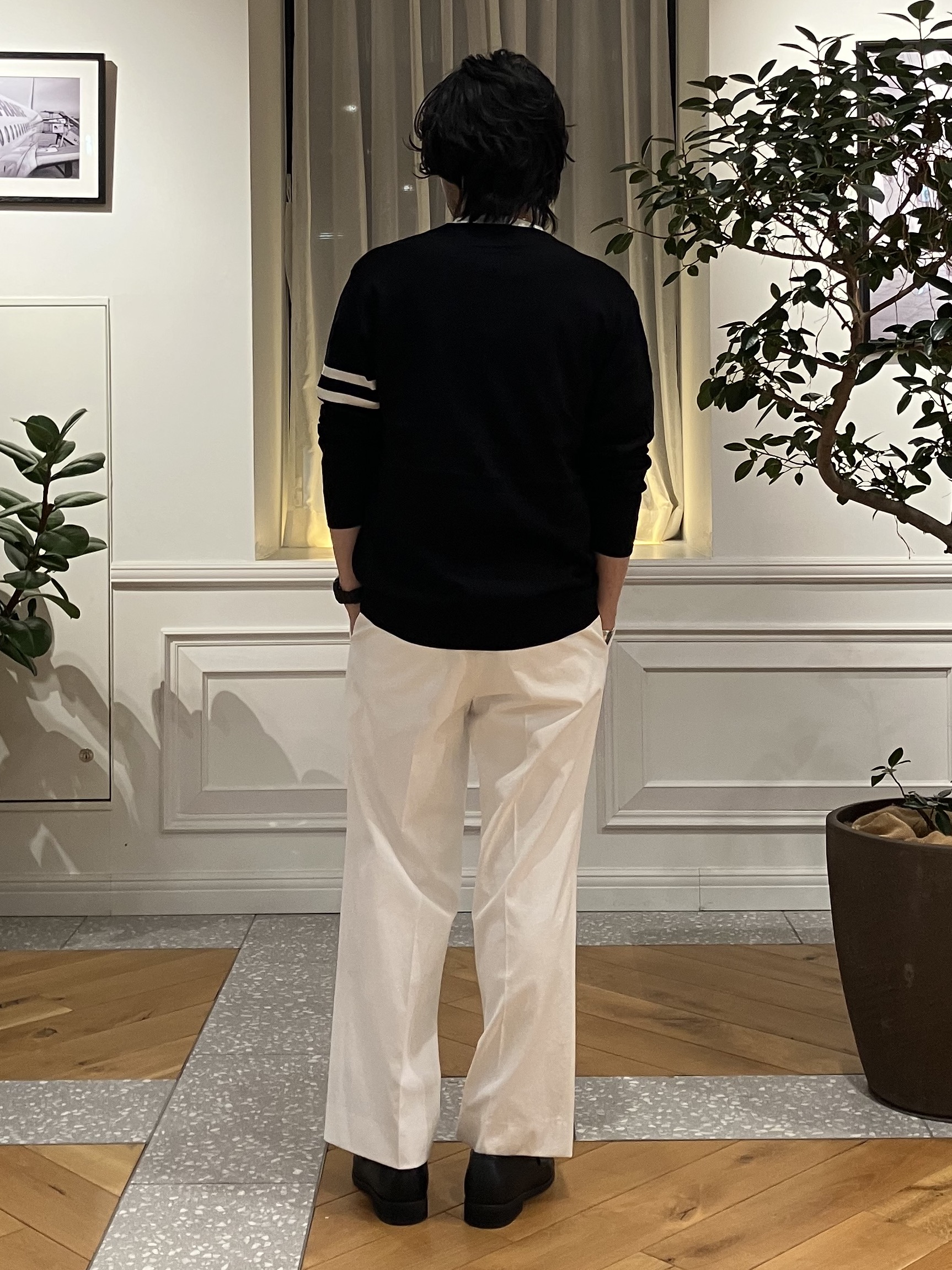 junyaさんの「DRESSTERIOR｜【ウォッシャブル】コットンシルク ニットカーディガン」を使ったコーディネート