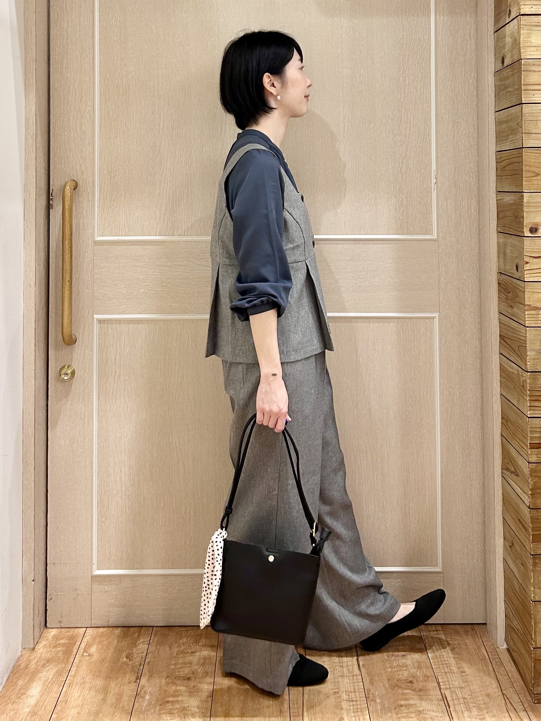 ちぐささんの「SHOO･LA･RUE｜【2点セット/S-LL】着回し力も抜群 着るだけで決まる大人上品セットアップ」を使ったコーディネート