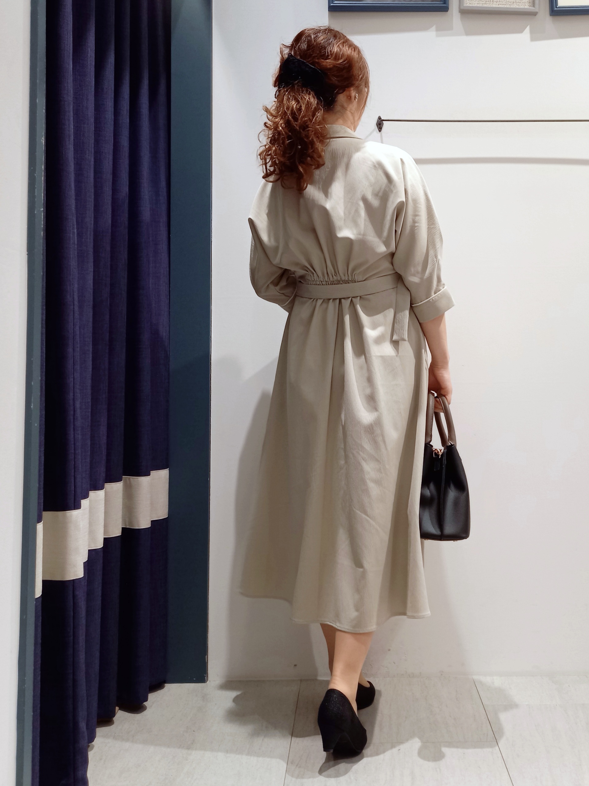 miiさんの「grove｜【貴島明日香さん着用・美シルエット】ウエストタック配色ワンピース」を使ったコーディネート