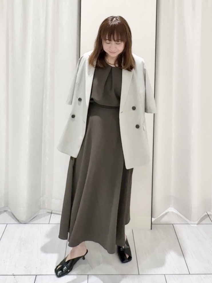 ʏᴜᴋɪᴋᴏさんの「UNTITLED｜【シワになりにくい/セットアップ可/接触冷感】ハーフスリーブジャケット」を使ったコーディネート