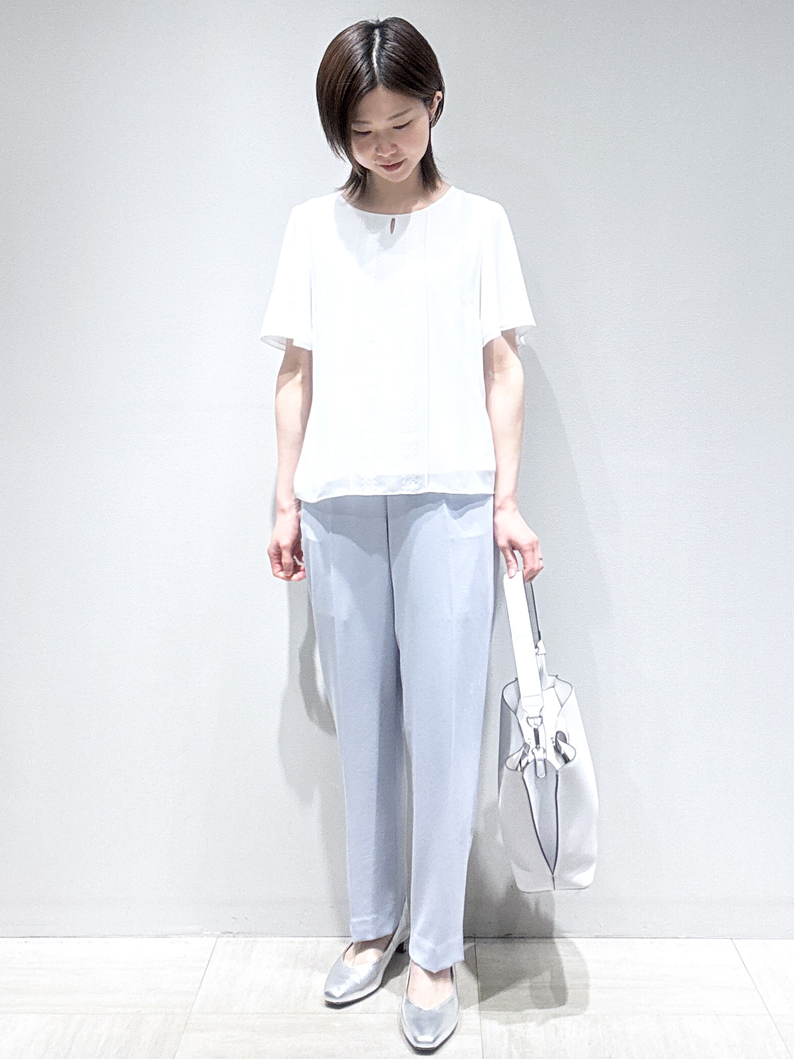 まちこさんの「Reflect｜【UVカット／接触冷感／セットアップ可】テーラードジャケット」を使ったコーディネート