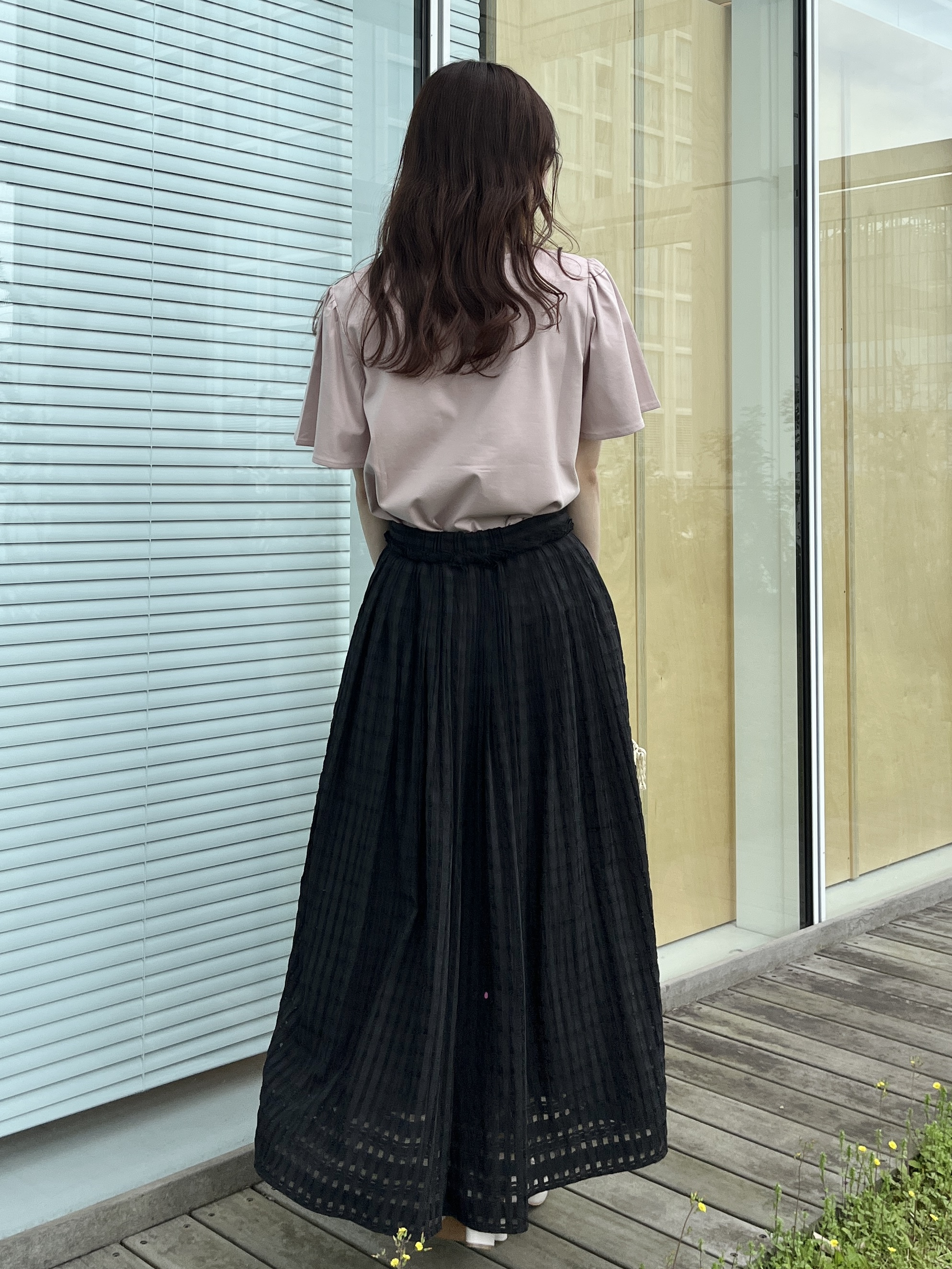 はばさんの「Couture brooch｜【接触冷感・UVカット・洗える】トゥシューズプリントTシャツ」を使ったコーディネート