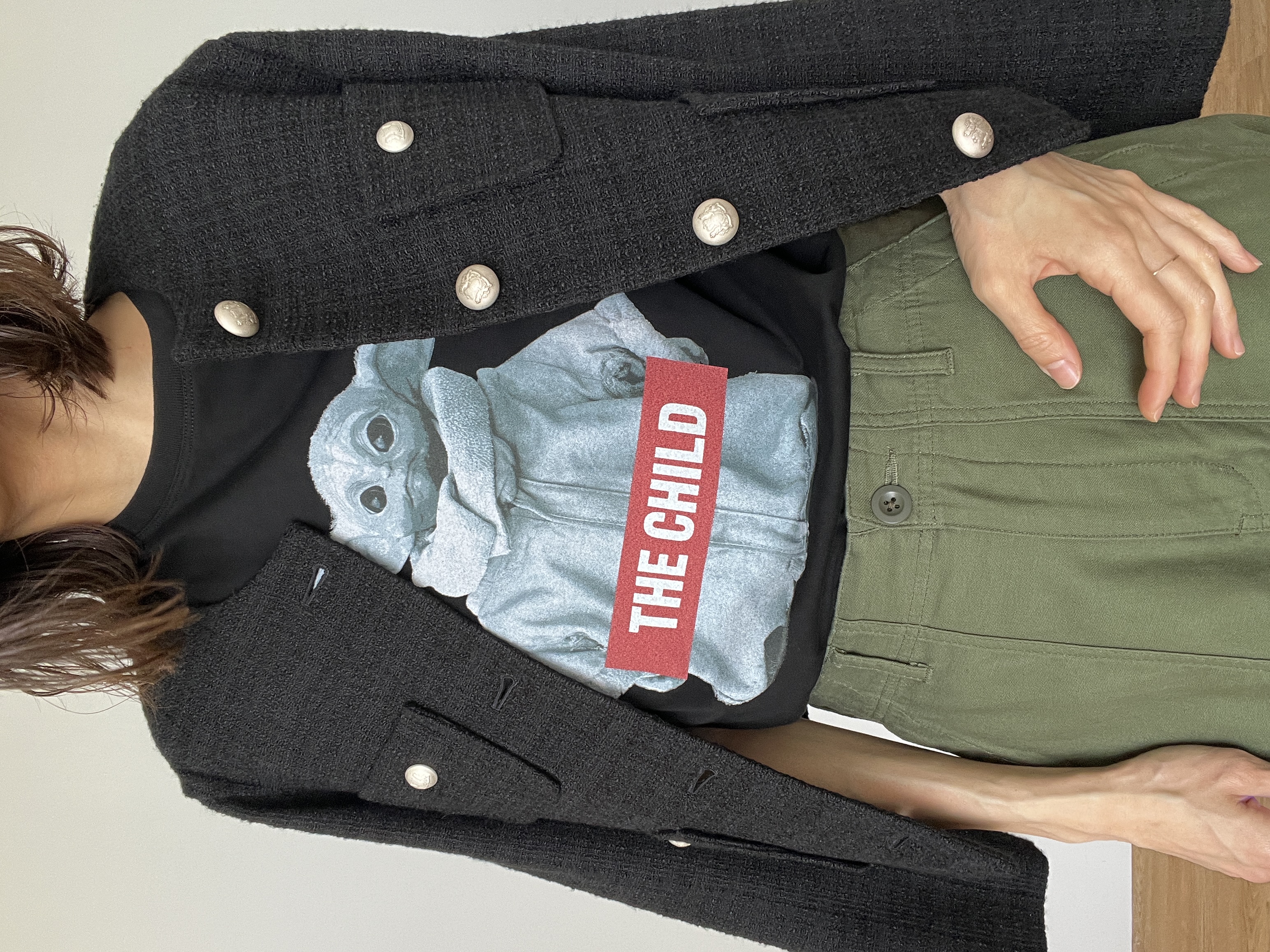 misaさんの「DRESSTERIOR｜ブラックファンシーツイードジャケット」を使ったコーディネート
