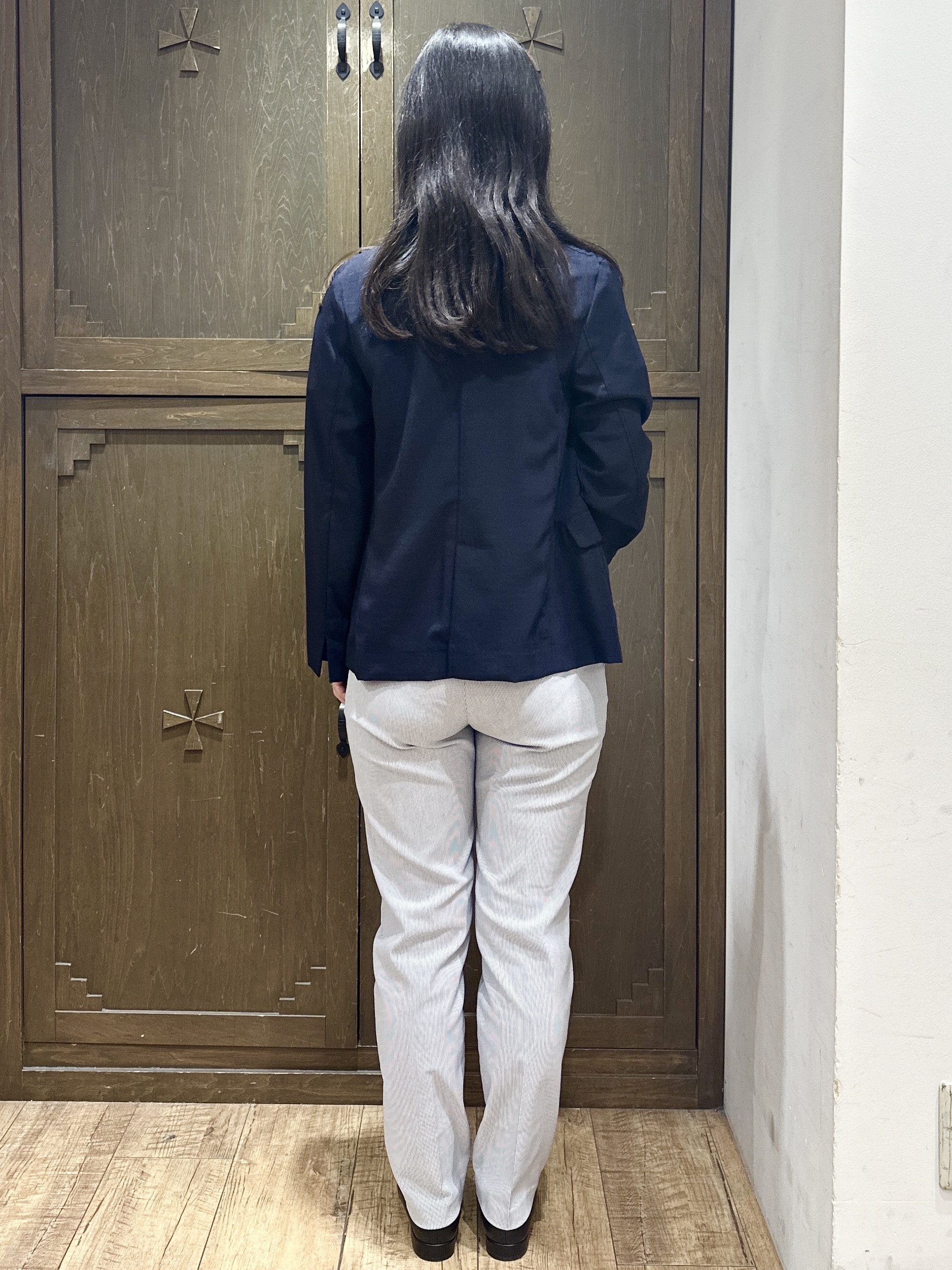 kanaさんの「index｜《再入荷》ダブルブレストテーラードジャケット【接触冷感／吸水速乾／イージーアイロン／防シワ／洗濯機O」を使ったコーディネート