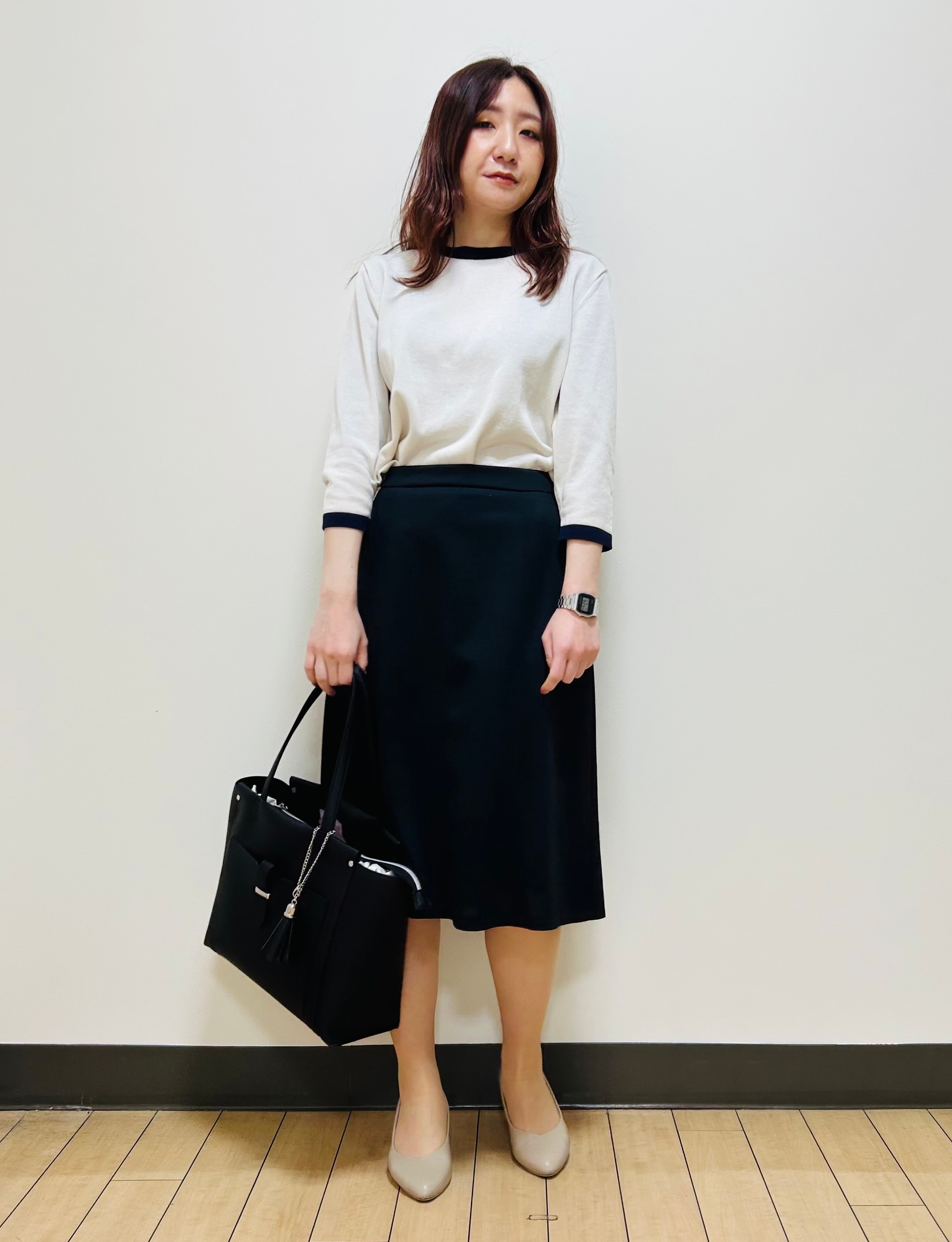 miiiさんの「Reflect｜【撥水】ストレッチタフタミドル丈スタンドカラーコート」を使ったコーディネート