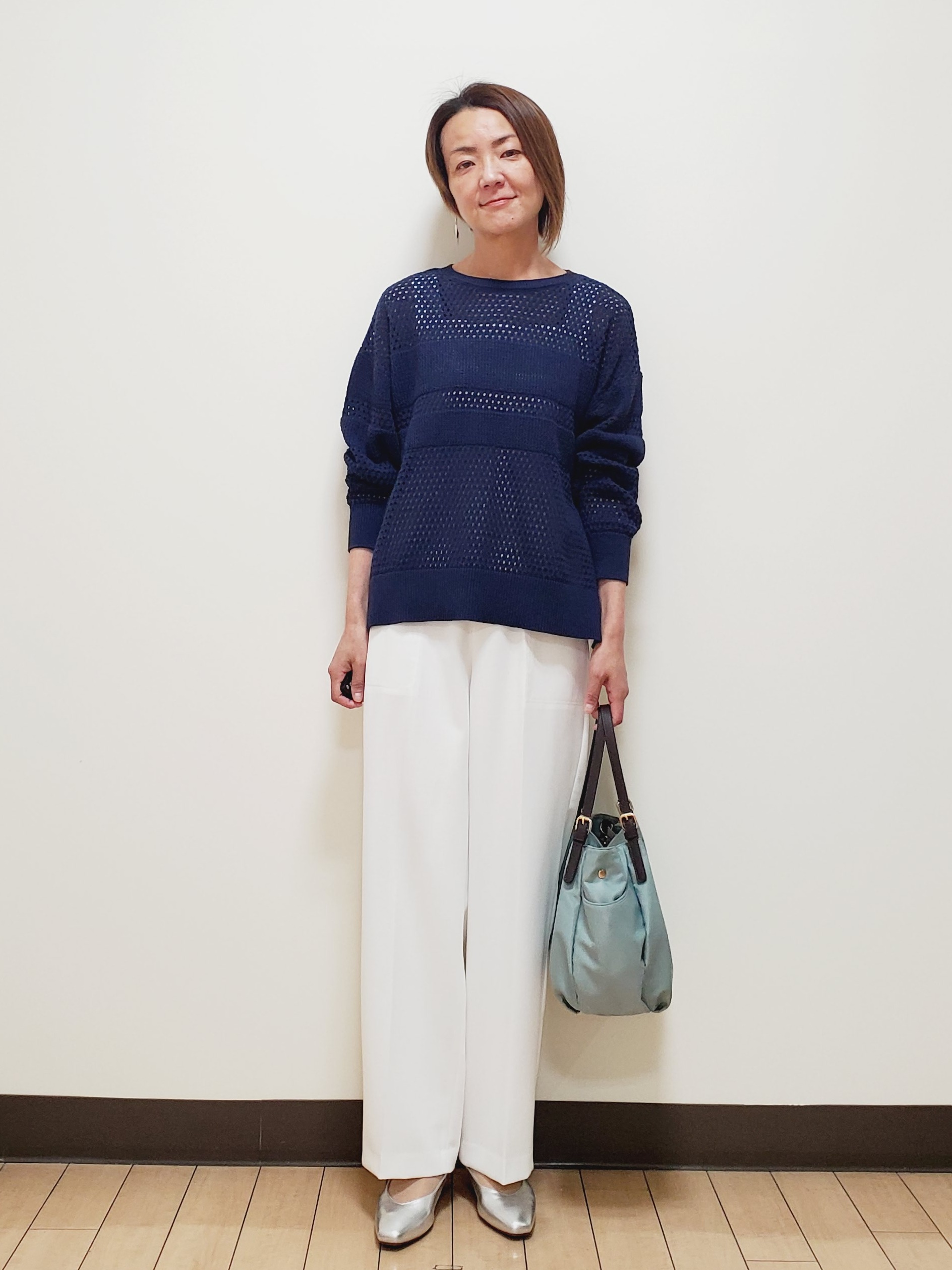 yuuさんの「Reflect｜【レイヤードにおすすめ◎】メッシュ風ドライタッチニット」を使ったコーディネート
