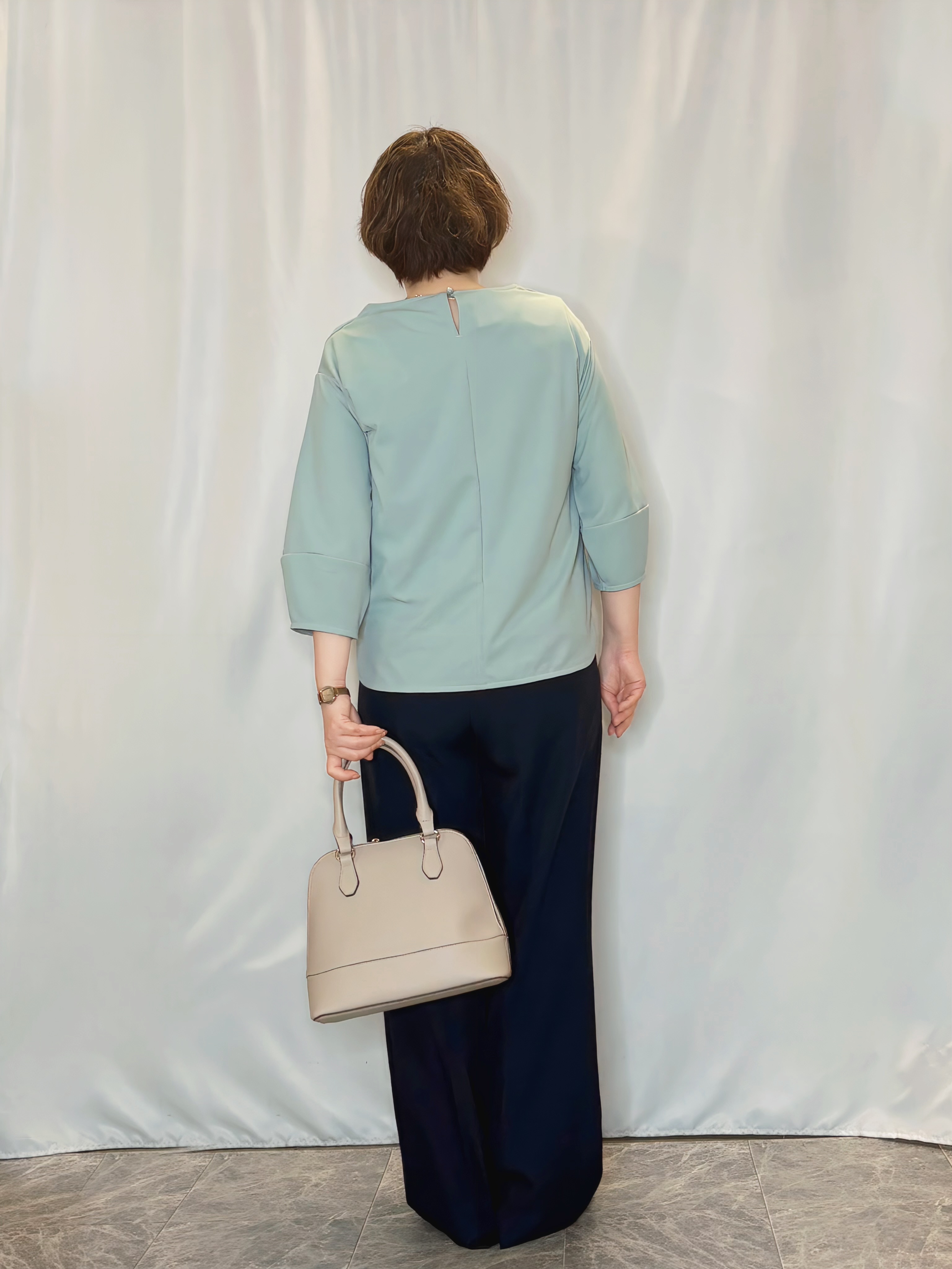 たみさんの「SHOO･LA･RUE｜【2点セット/7分袖】ランタンスリーブで女性らしい インせず着られる ネックレス付きブラウス」を使ったコーディネート