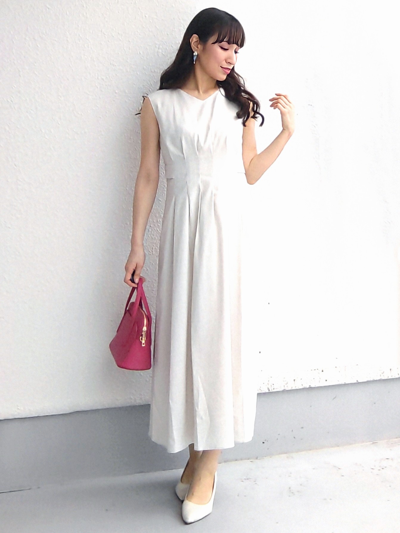 keinaさんの「SunaUna｜【手洗い可／日本製】ノースリーブフレアワンピース」を使ったコーディネート