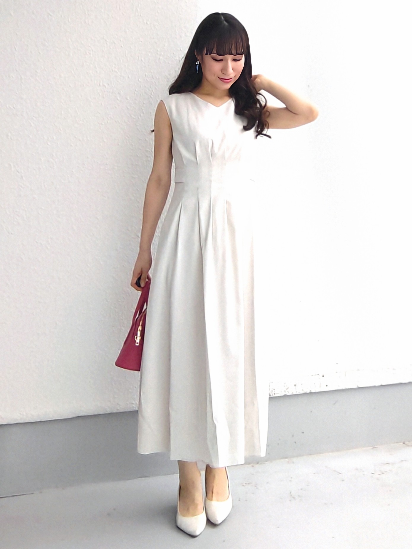 keinaさんの「SunaUna｜【手洗い可／日本製】ノースリーブフレアワンピース」を使ったコーディネート