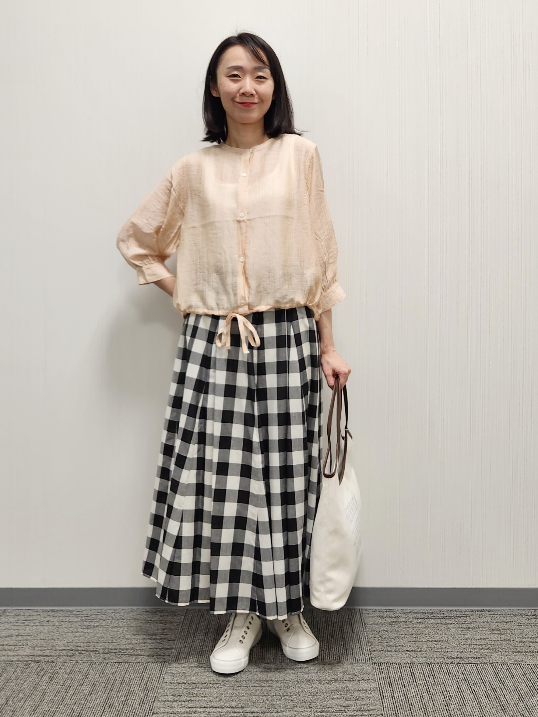 naraさんの「Dessin｜【洗える】シアードロストブラウス」を使ったコーディネート