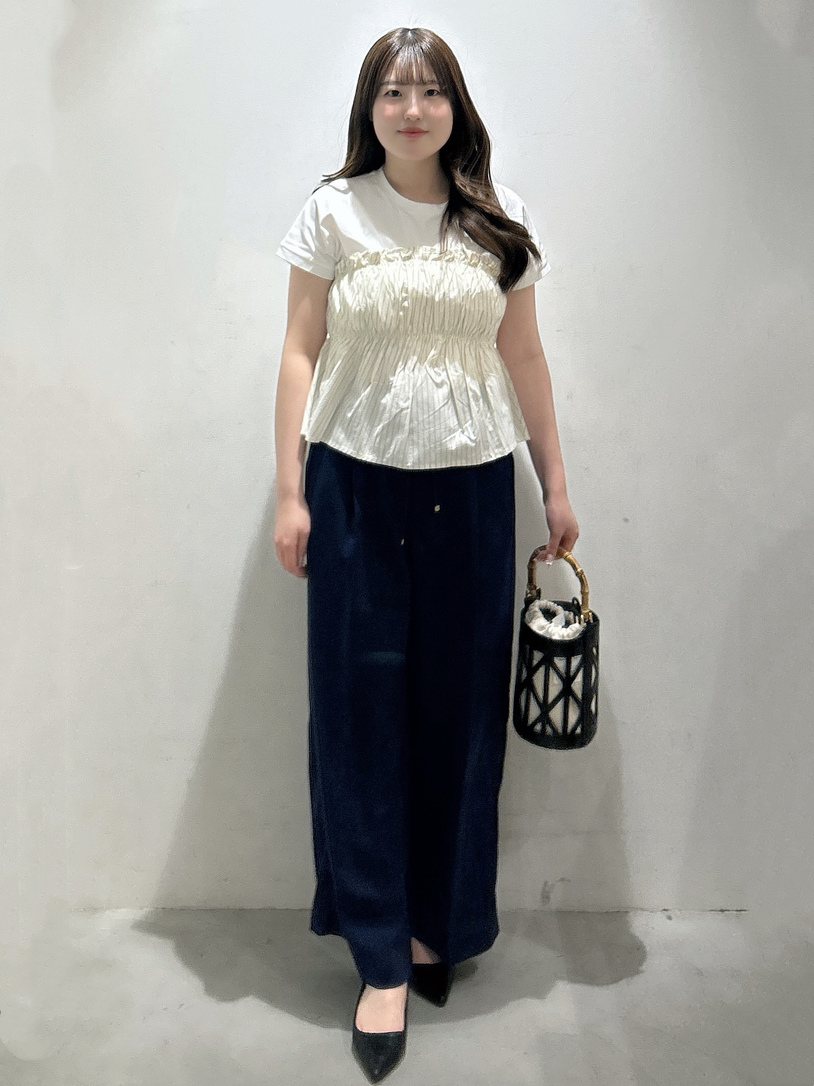 sayaさんの「OPAQUE.CLIP｜ビスチェドッキングTシャツ【洗濯機OK】」を使ったコーディネート