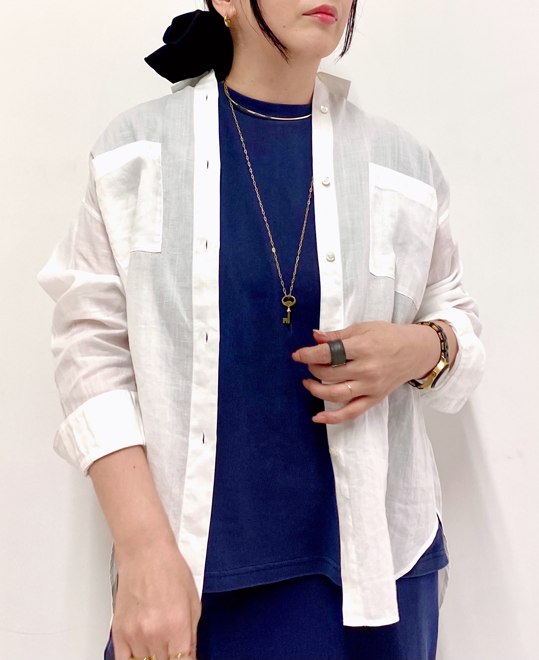 Sawaguchiさんの「DRESSTERIOR｜【人気定番/ウォッシャブル】ガーメントダイラミーシャツ」を使ったコーディネート