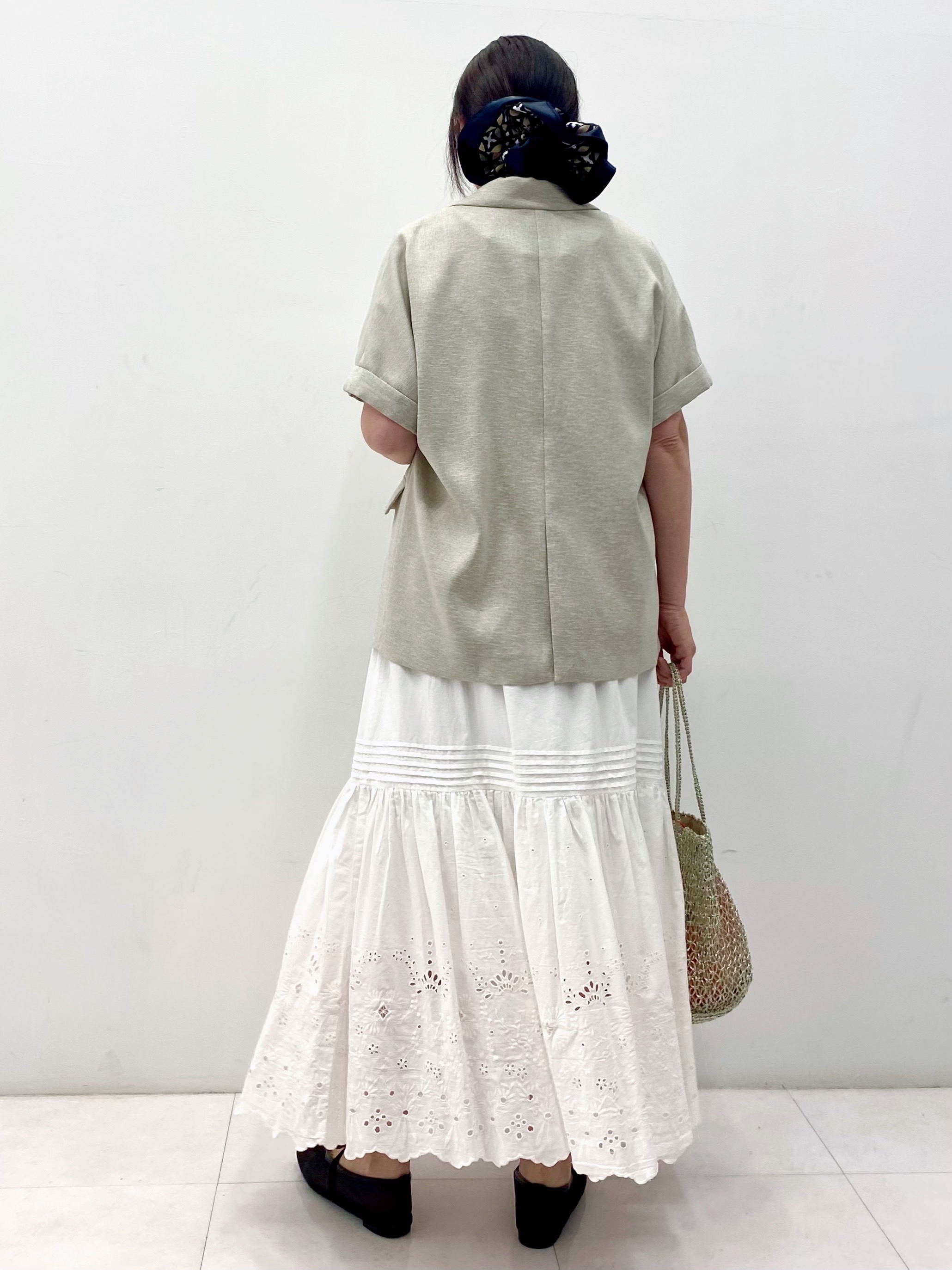 Sawaguchiさんの「DRESSTERIOR｜【セットアップ可/UVカット/接触冷感/吸水速乾】ウォッシャブル リネンライクドルマンジャケット」を使ったコーディネート