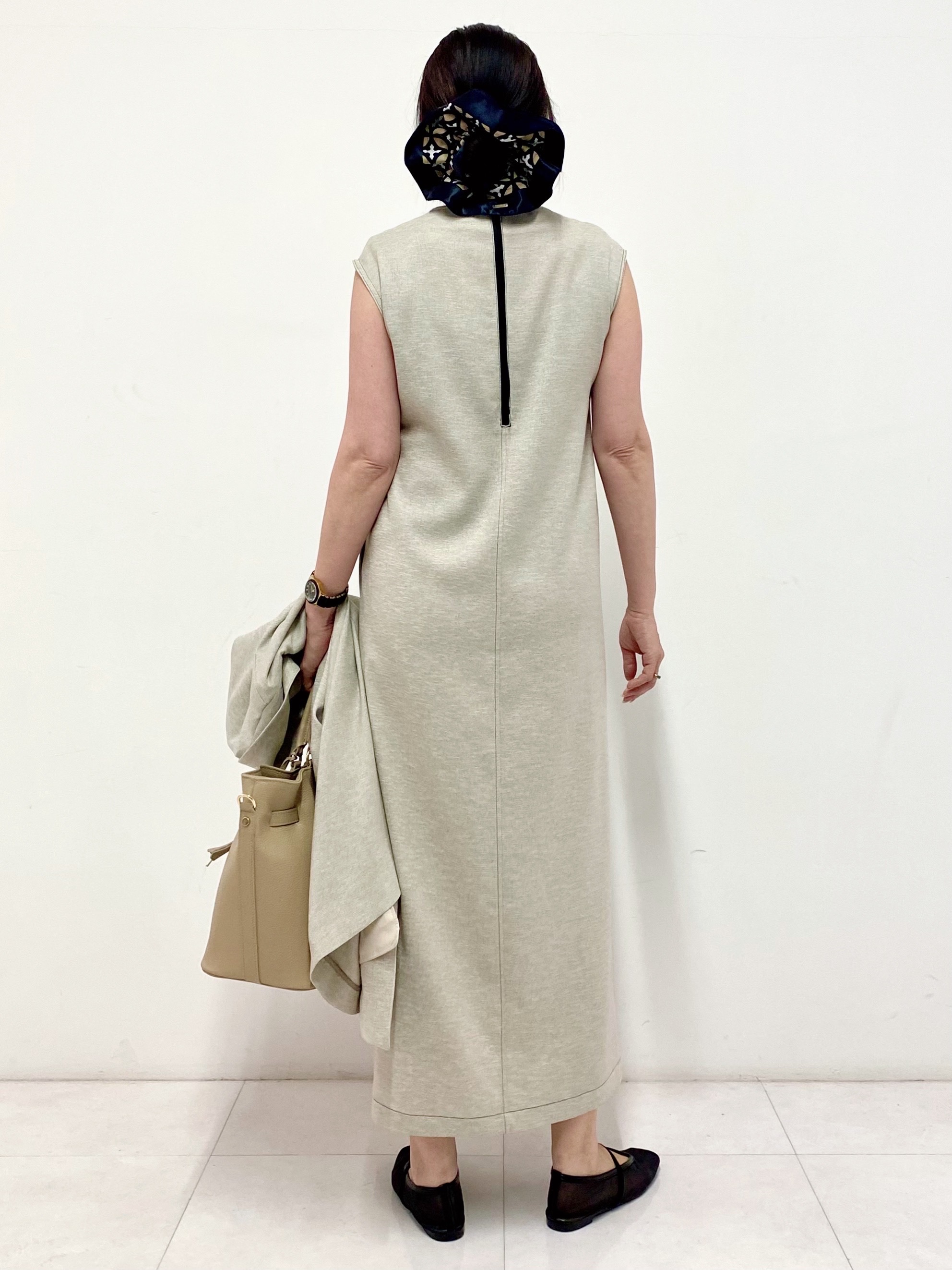Sawaguchiさんの「DRESSTERIOR｜【セットアップ可/UVカット/接触冷感/吸水速乾】ウォッシャブル Iラインワンピース」を使ったコーディネート