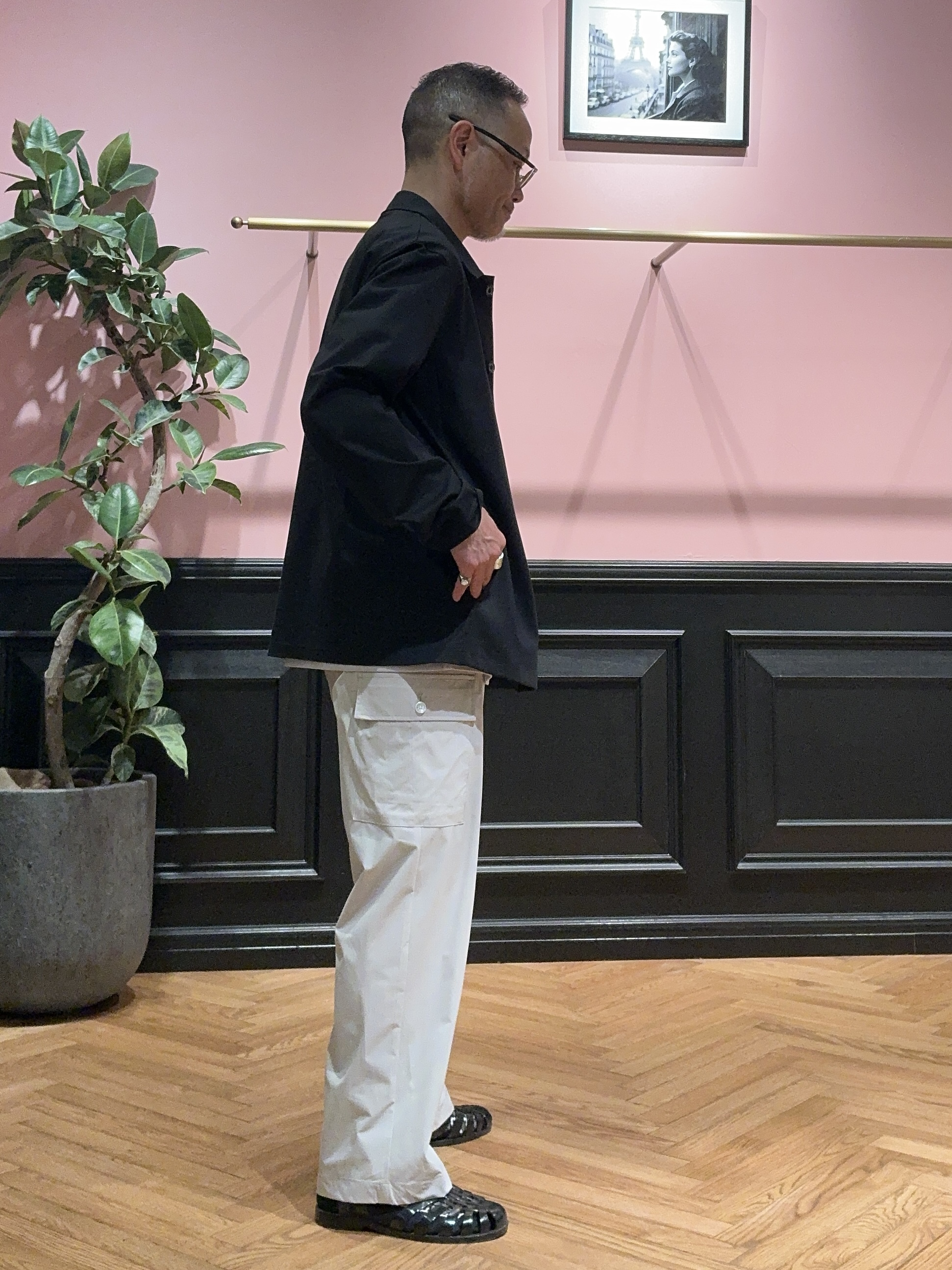 torigoeさんの「DRESSTERIOR｜【接触冷感/UVカット/抗菌防臭/しわ防止】クールデオドラント ジャージシャツ」を使ったコーディネート