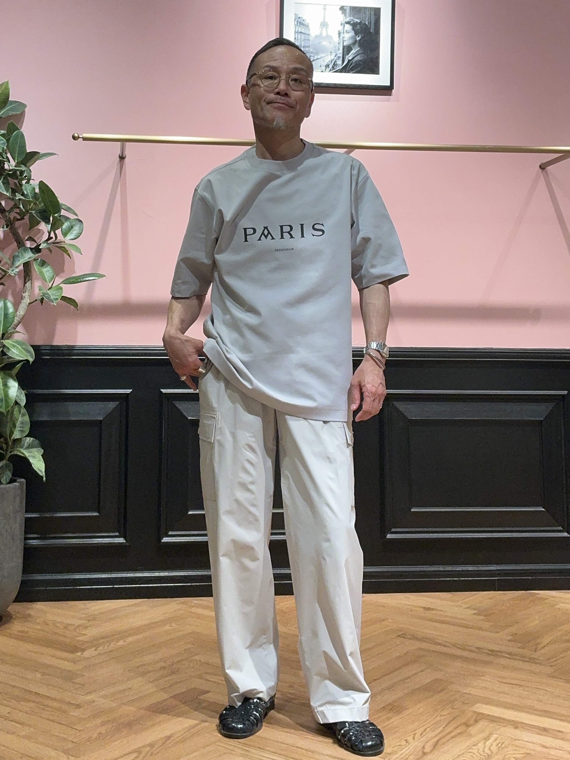 torigoeさんの「DRESSTERIOR｜【接触冷感/UVカット/抗菌防臭/しわ防止】クールデオドラント ジャージシャツ」を使ったコーディネート