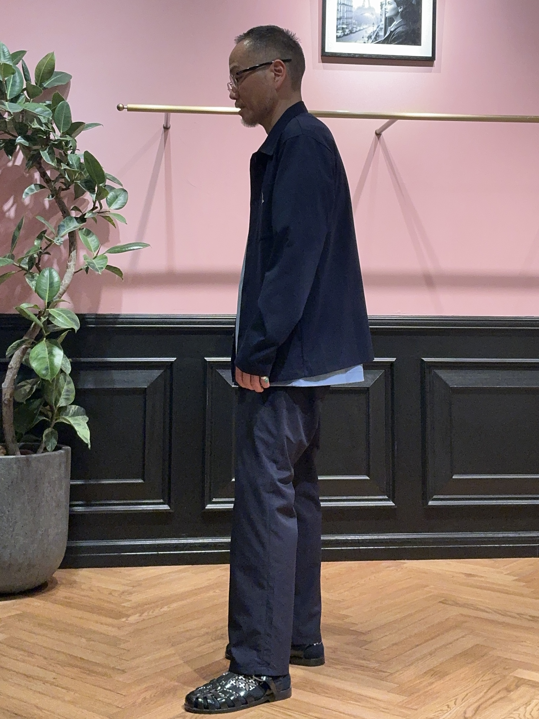 torigoeさんの「DRESSTERIOR｜【接触冷感/UVカット/抗菌防臭/しわ防止】クールデオドラント ジャージシャツ」を使ったコーディネート