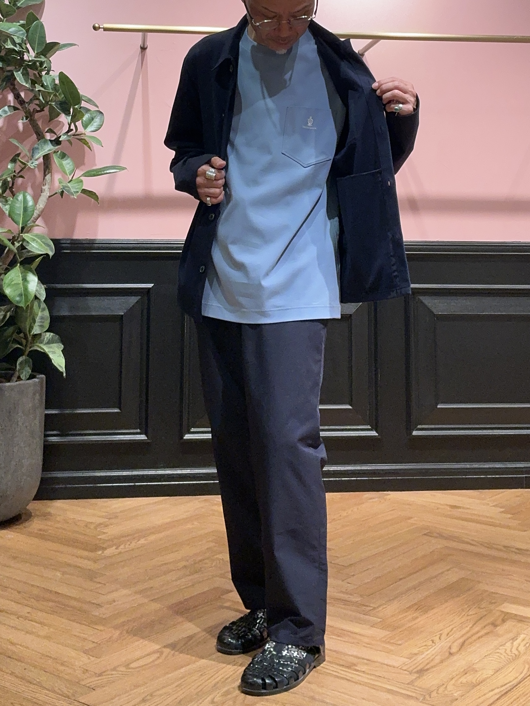 torigoeさんの「DRESSTERIOR｜【接触冷感/UVカット/抗菌防臭/しわ防止】クールデオドラント ジャージシャツ」を使ったコーディネート