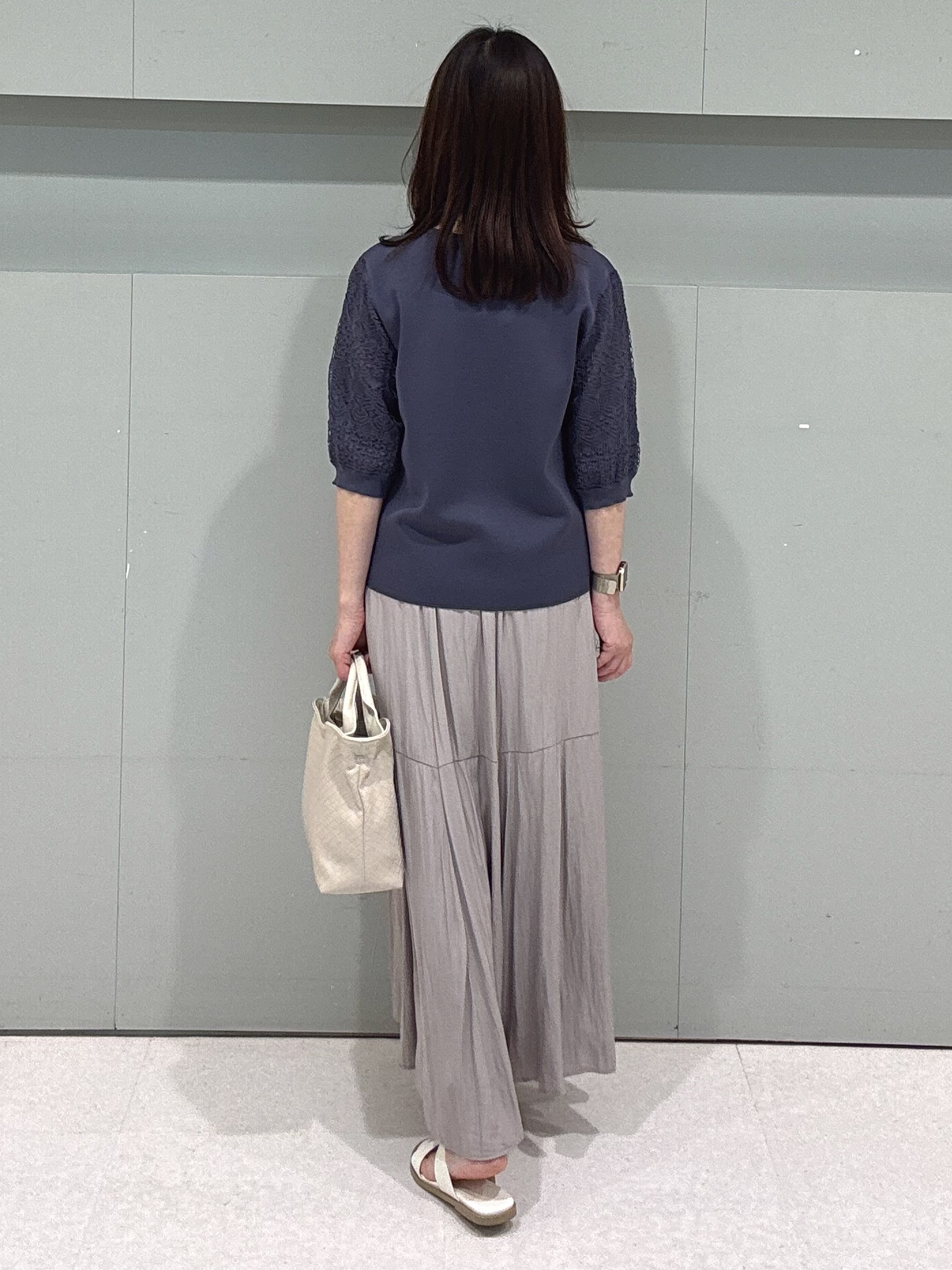 makiさんの「UNTITLED｜【洗える】エレガンススリーブニット」を使ったコーディネート
