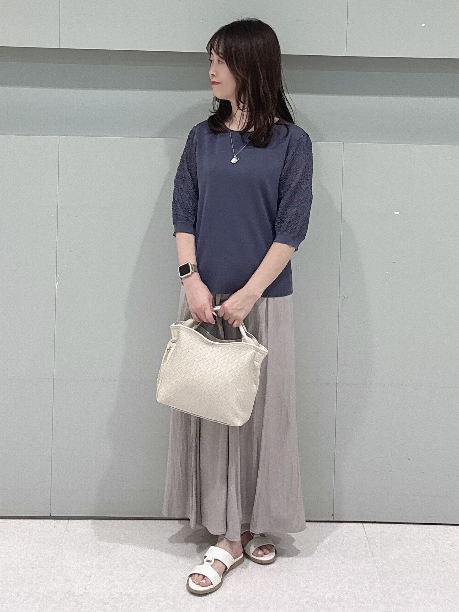 makiさんの「UNTITLED｜【洗える】エレガンススリーブニット」を使ったコーディネート