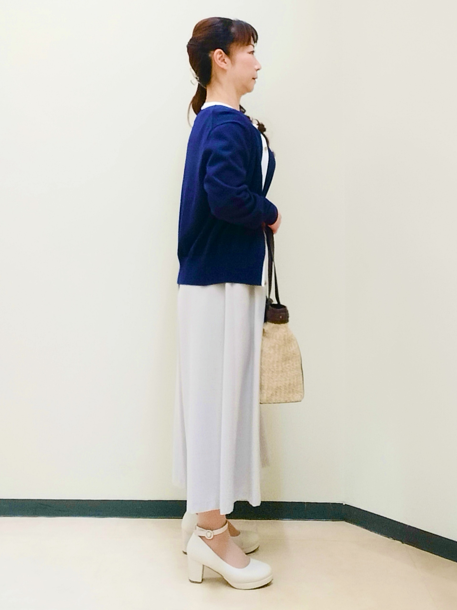 花さんの「Reflect｜【アンサンブル可】バイカラーカーディガン」を使ったコーディネート