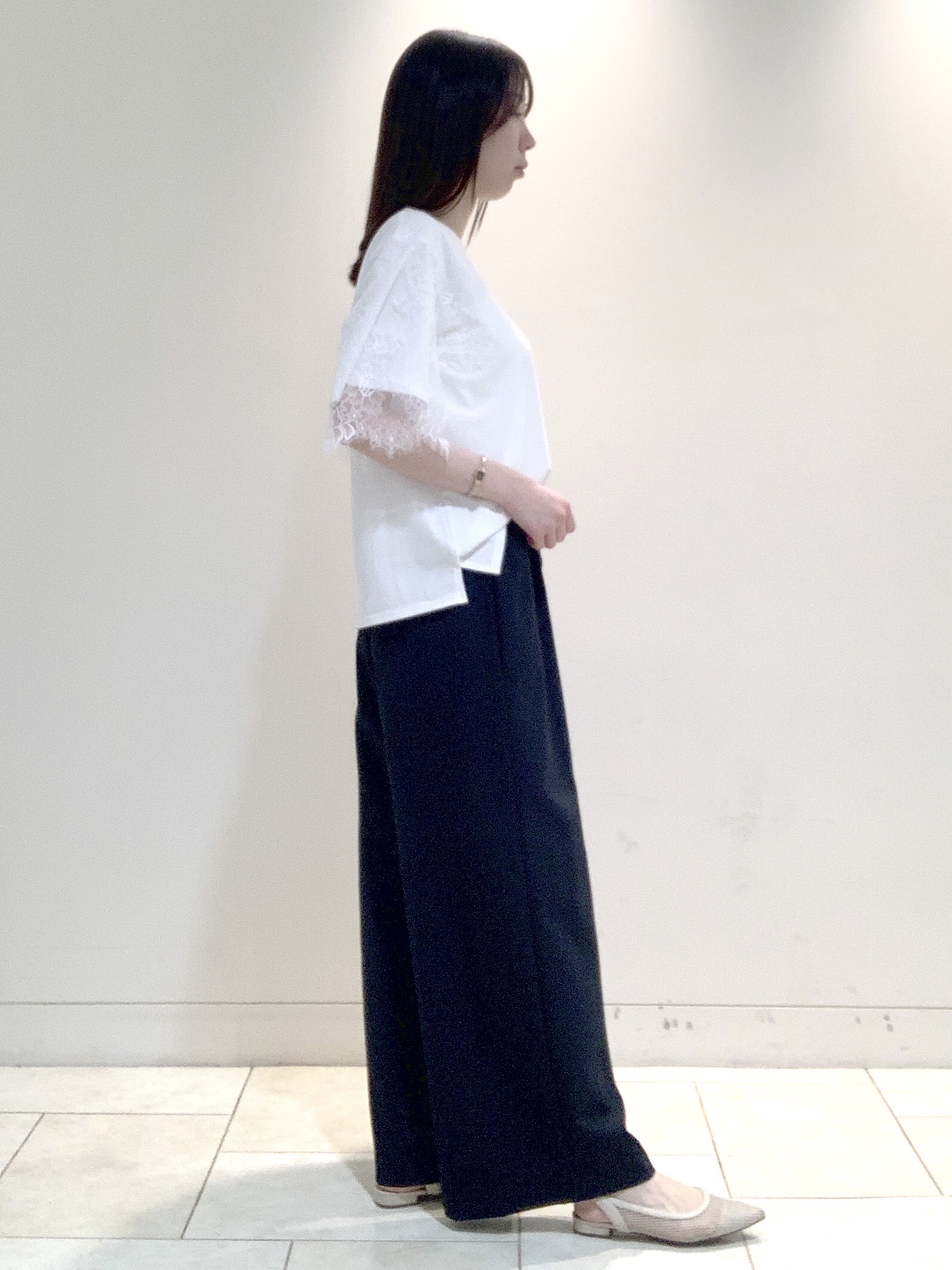 ヤマグチさんの「Reflect｜【UVカット／接触冷感】スカラップレースジャージカットソー」を使ったコーディネート