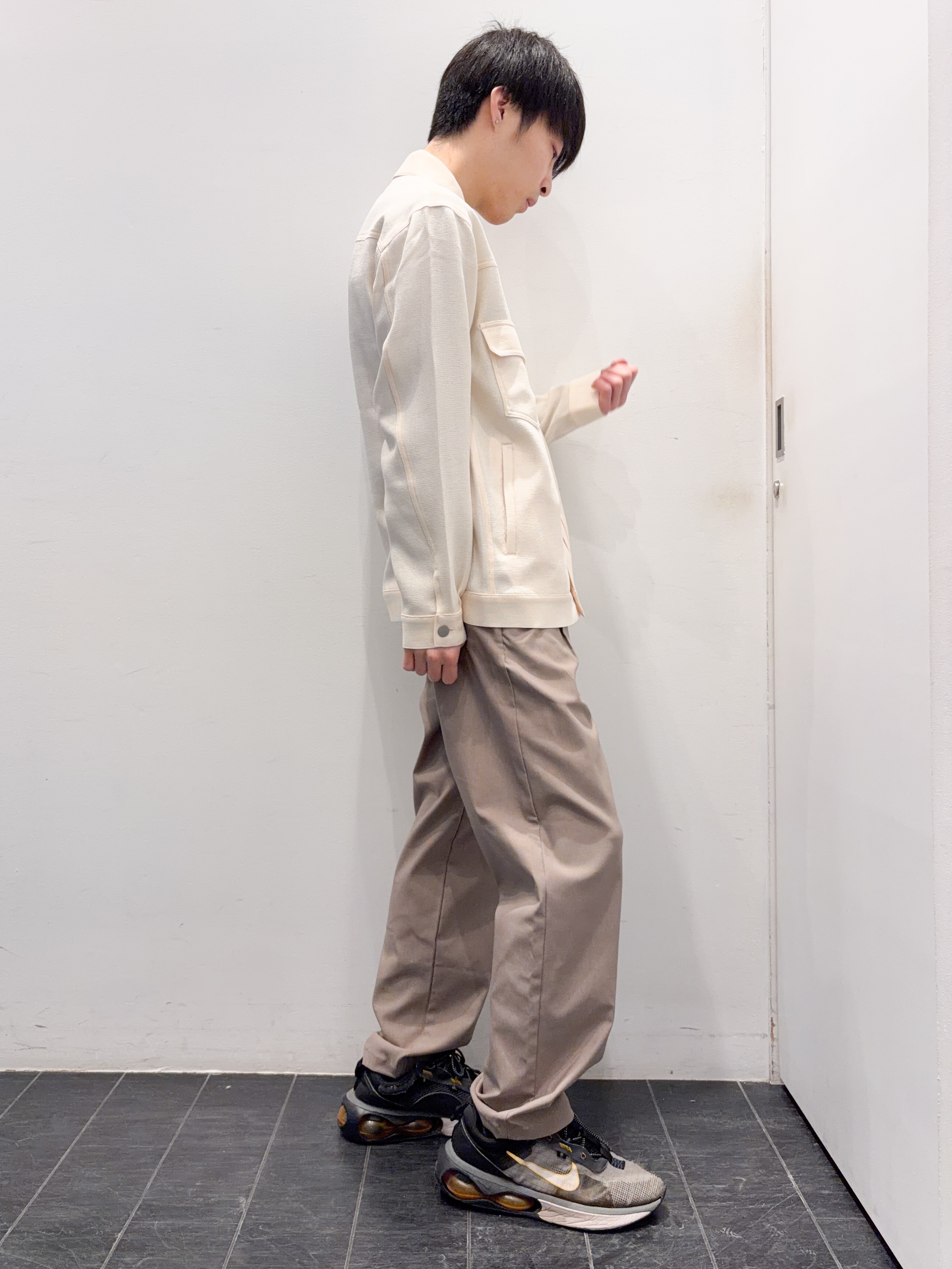 ちびちゃんさんの「THE SHOP TK｜パナマメッシュ シャツブルゾン 洗濯機OK／セットアップ可」を使ったコーディネート