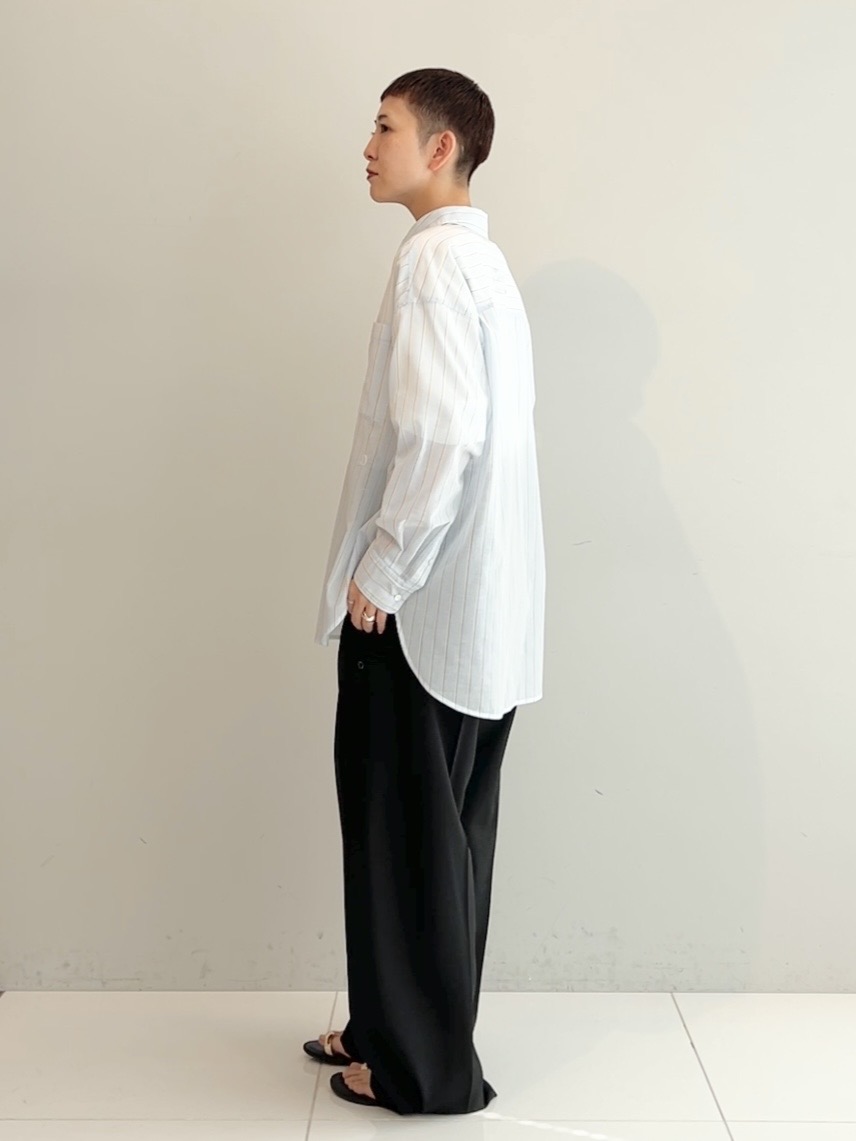 OCHIAIさんの「DRESSTERIOR｜シアー ストライプシャツ」を使ったコーディネート