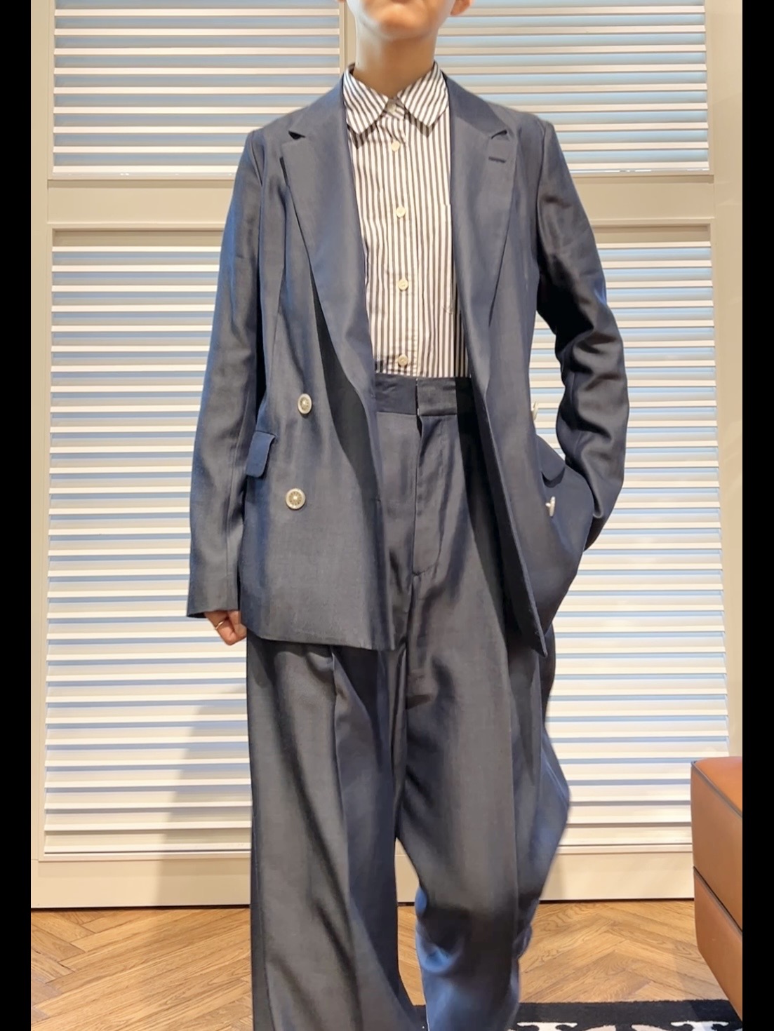 OCHIAIさんの「DRESSTERIOR｜【otonaMUSE5月号掲載/セットアップ可】テンセルデニムダブルジャケット」を使ったコーディネート