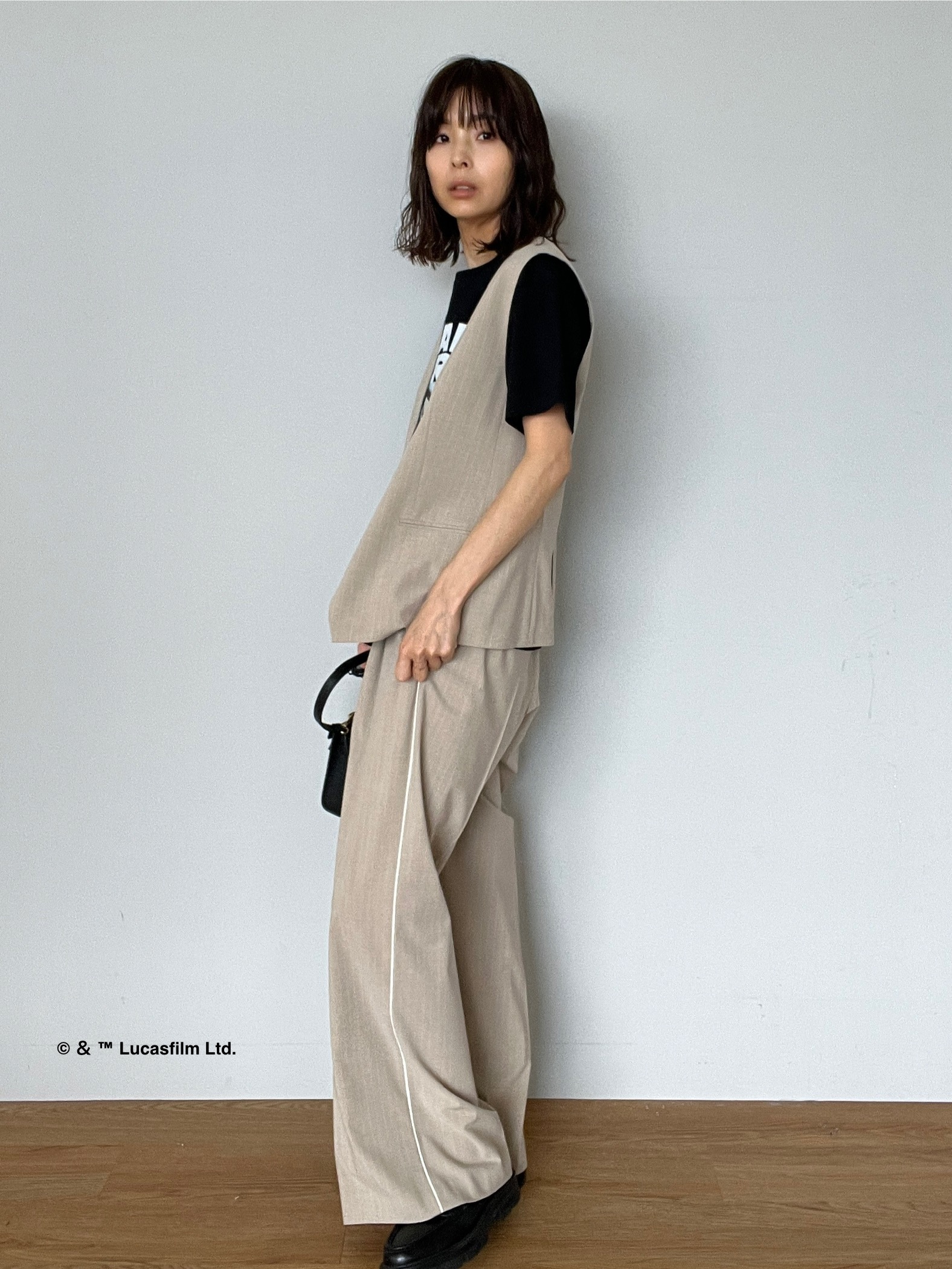 misaさんの「DRESSTERIOR｜【接触冷感】STAR WARS カプセルグローグTシャツ」を使ったコーディネート