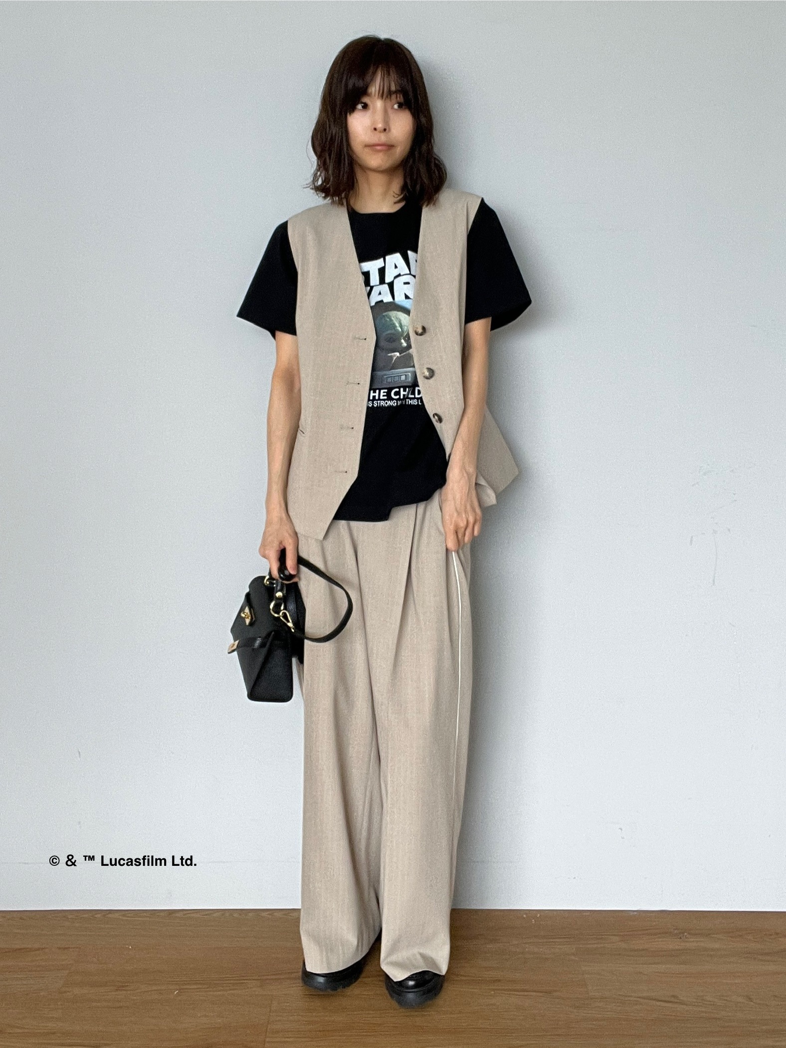 misaさんの「DRESSTERIOR｜【接触冷感】STAR WARS カプセルグローグTシャツ」を使ったコーディネート