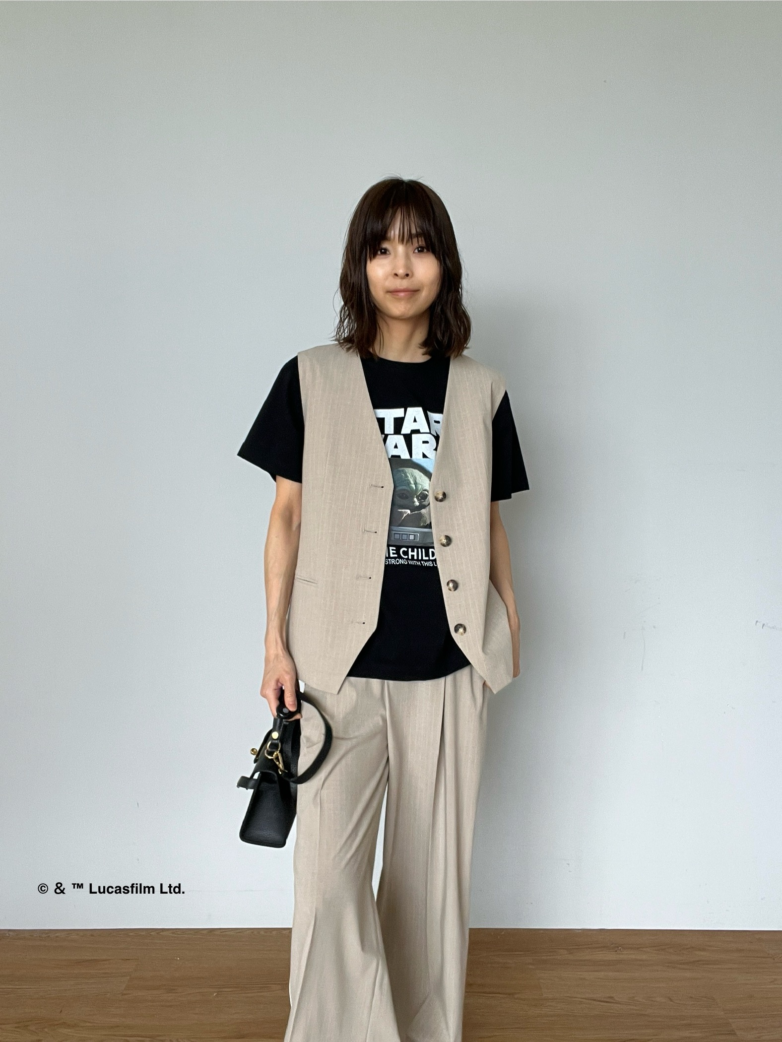 misaさんの「DRESSTERIOR｜【接触冷感】STAR WARS カプセルグローグTシャツ」を使ったコーディネート