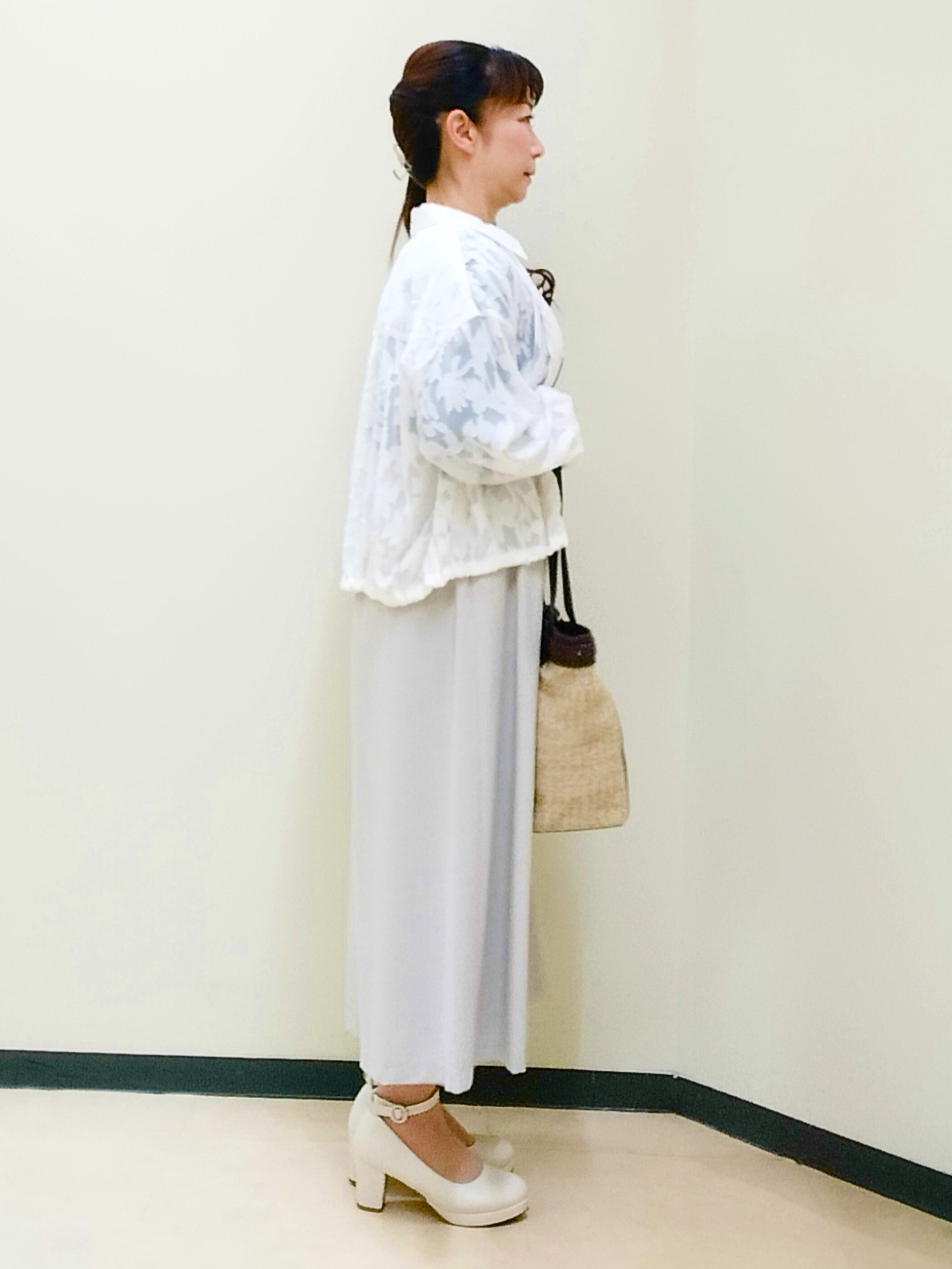 花さんの「Reflect｜【アンサンブル可】バイカラーカーディガン」を使ったコーディネート