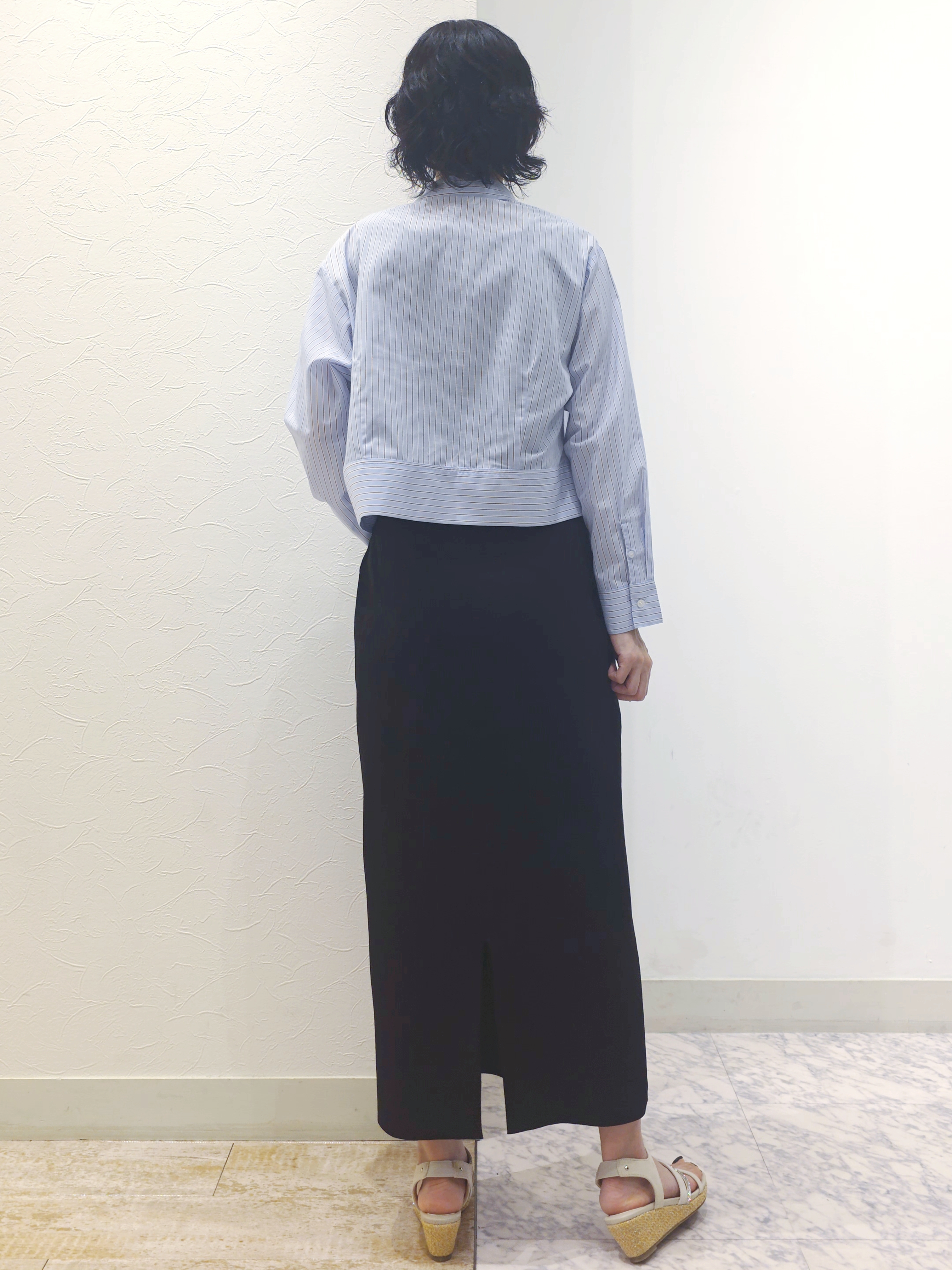 ケイさんの「grove｜【貴島明日香さん着用／イージーケア／接触冷感】麻混クロップドシャツ」を使ったコーディネート