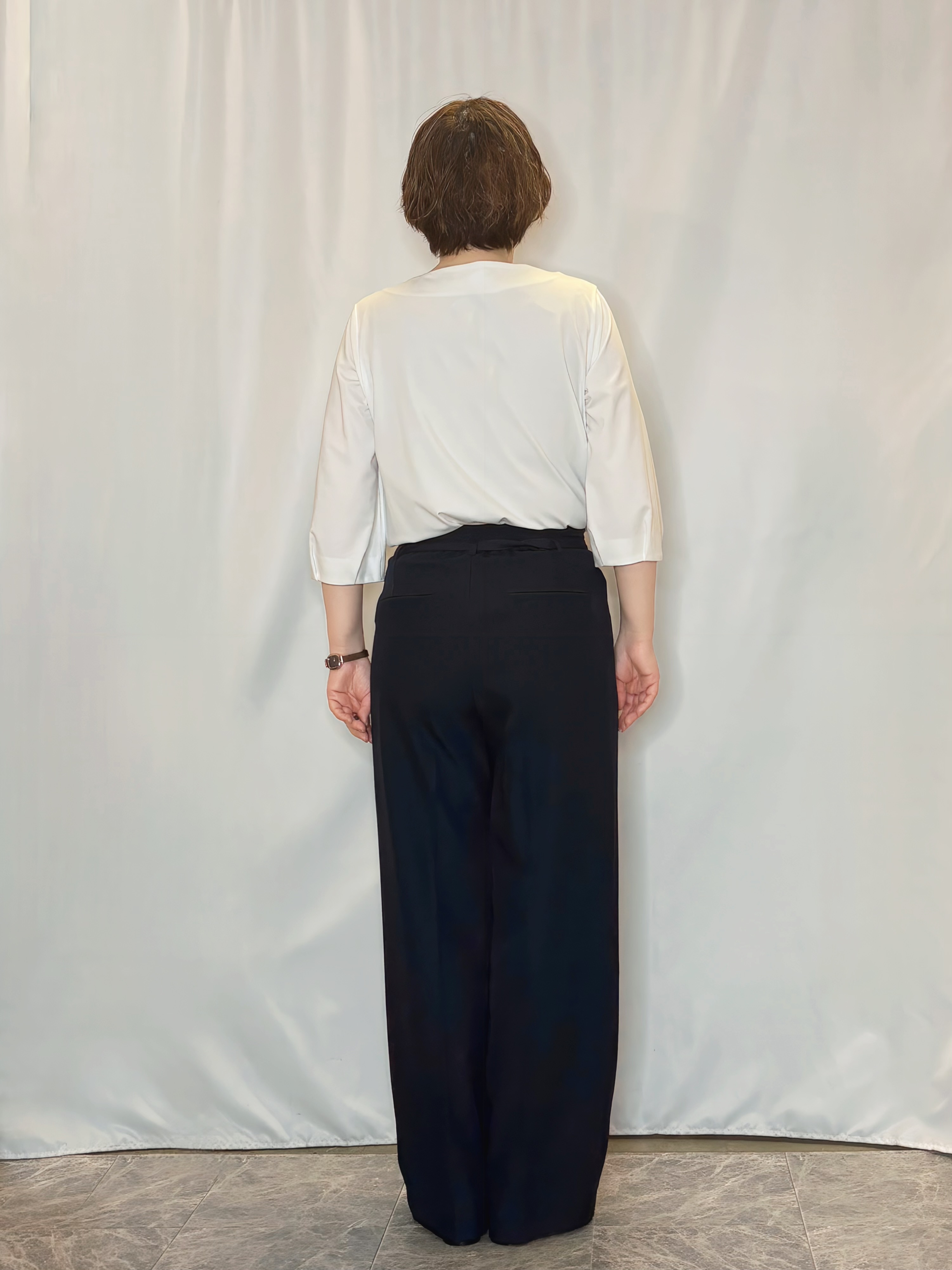 たみさんの「SHOO･LA･RUE｜【洗濯機可/UV/SS-3L】すっきり好印象 ノーカラージャケット」を使ったコーディネート