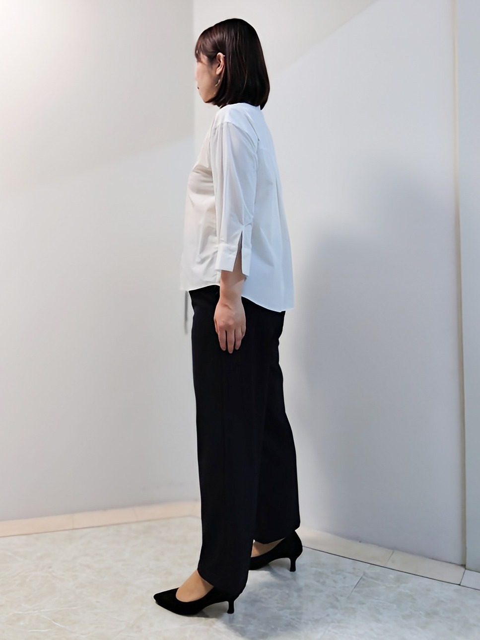 エリさんの「Reflect｜【単品使い◎】ペプラムベスト＋リラクシーパンツセット」を使ったコーディネート