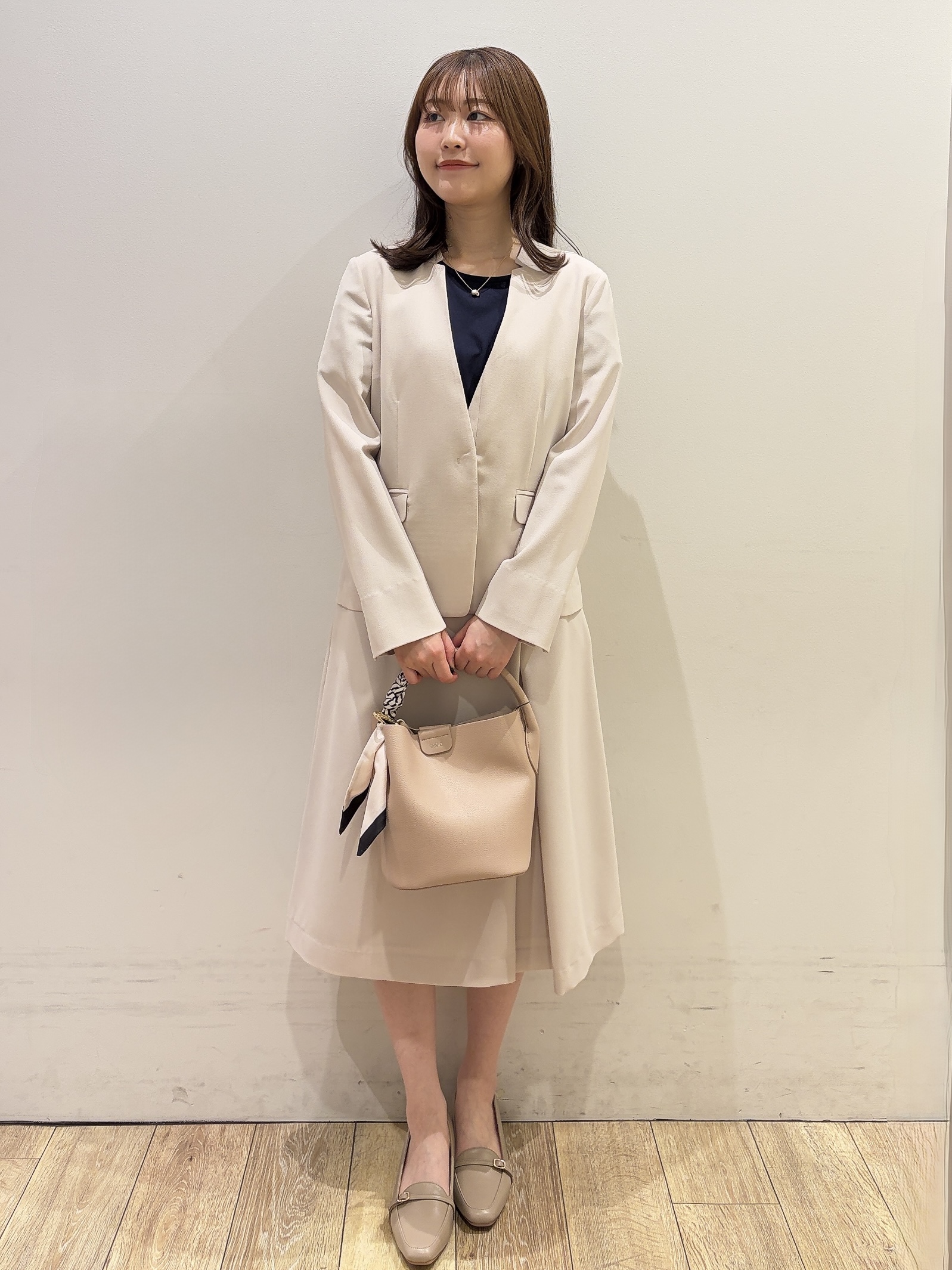 MOMOさんの「index｜【UVケア／接触冷感】ベアタックスリーブトップス《吸水速乾／透け防止／洗濯機OK／6col》」を使ったコーディネート