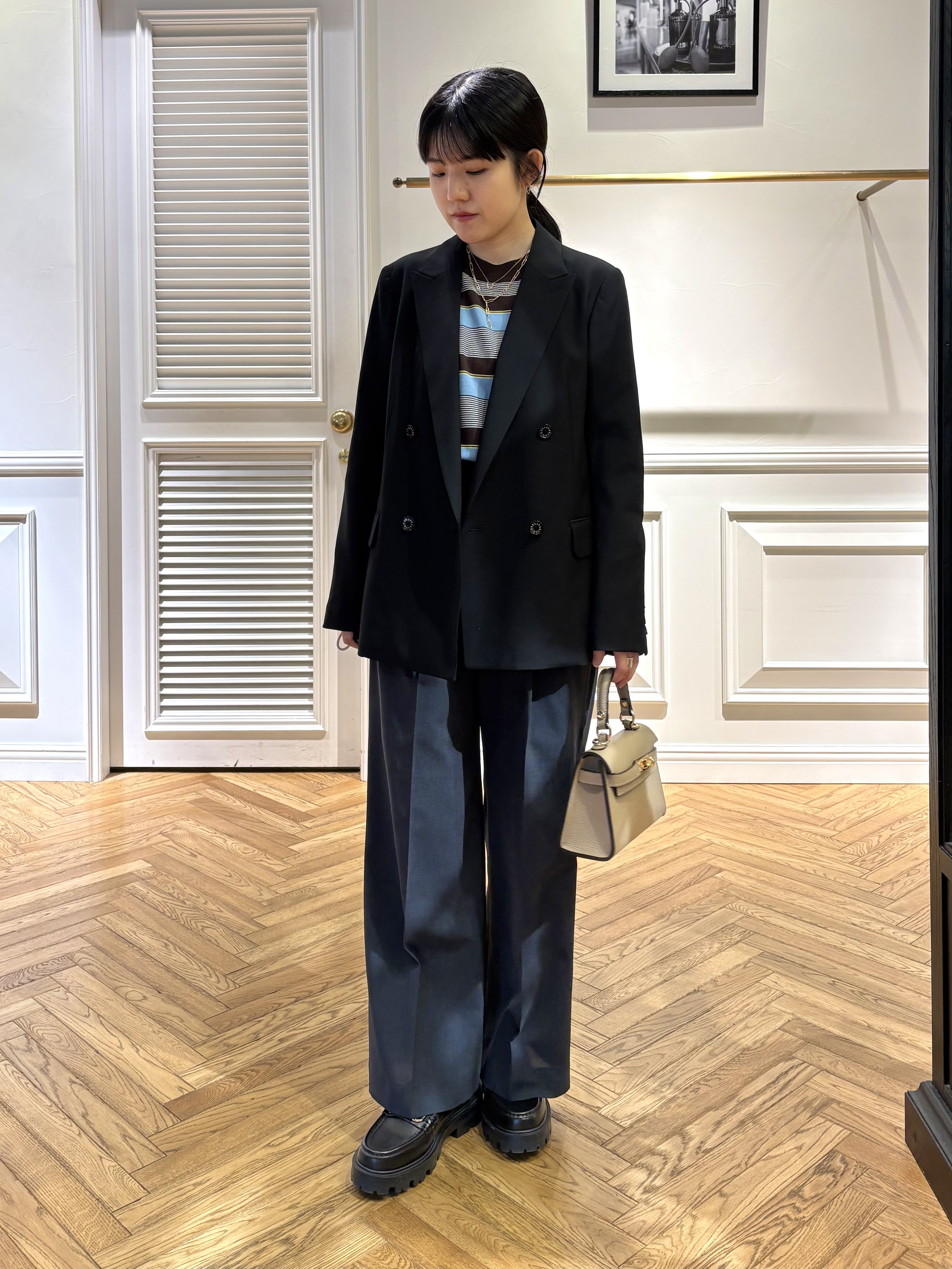 cocoさんの「DRESSTERIOR｜【otonaMUSE5月号掲載】コットンシルクマルチボーダーニット」を使ったコーディネート