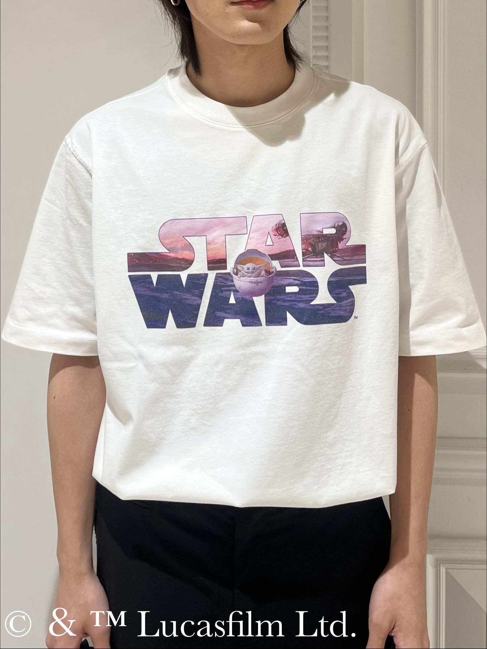 Watanabeさんの「DRESSTERIOR｜【接触冷感】STAR WARS ロゴTシャツ」を使ったコーディネート