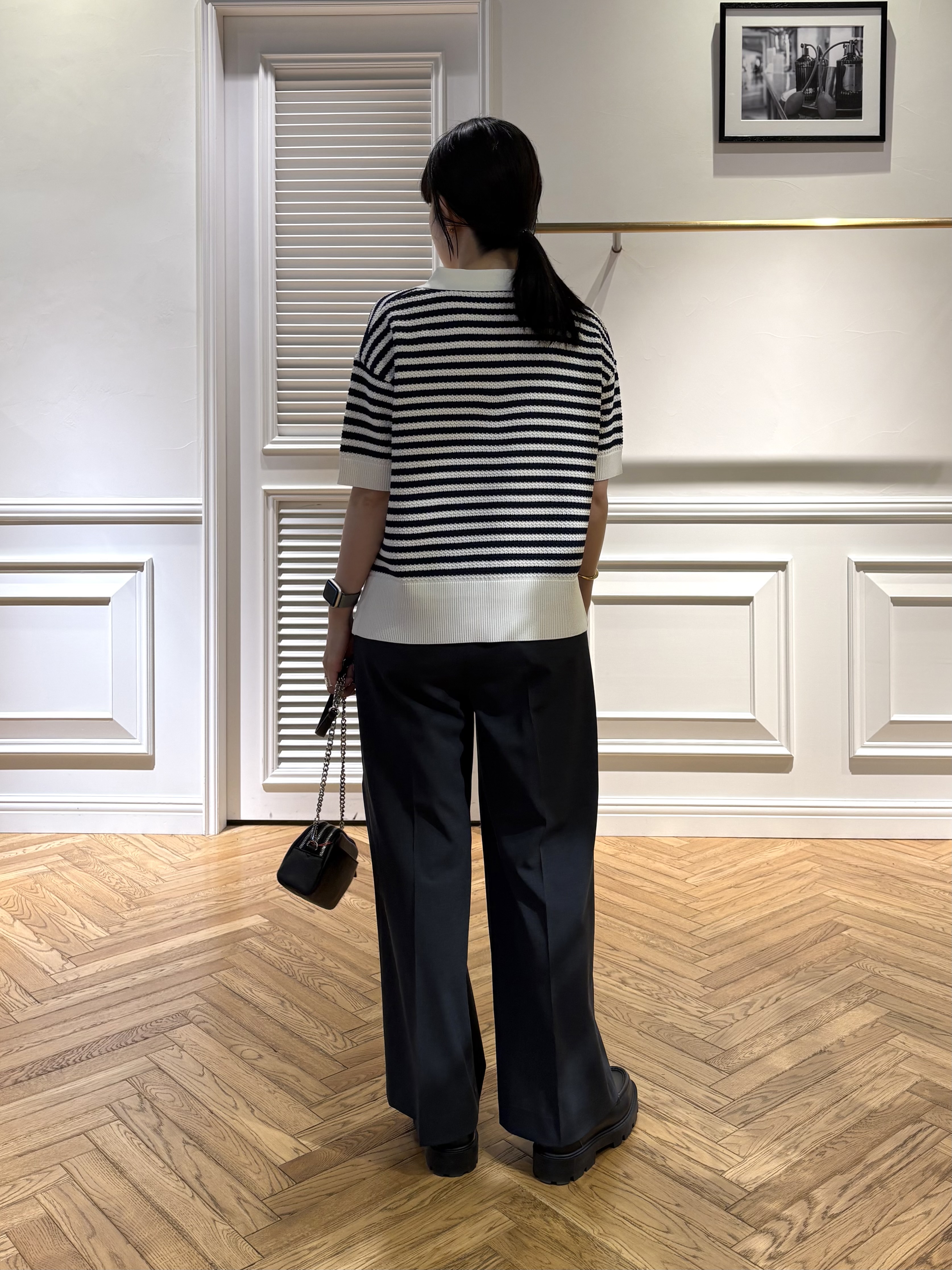 cocoさんの「DRESSTERIOR｜ウォッシャブルスキッパークロップドニット」を使ったコーディネート