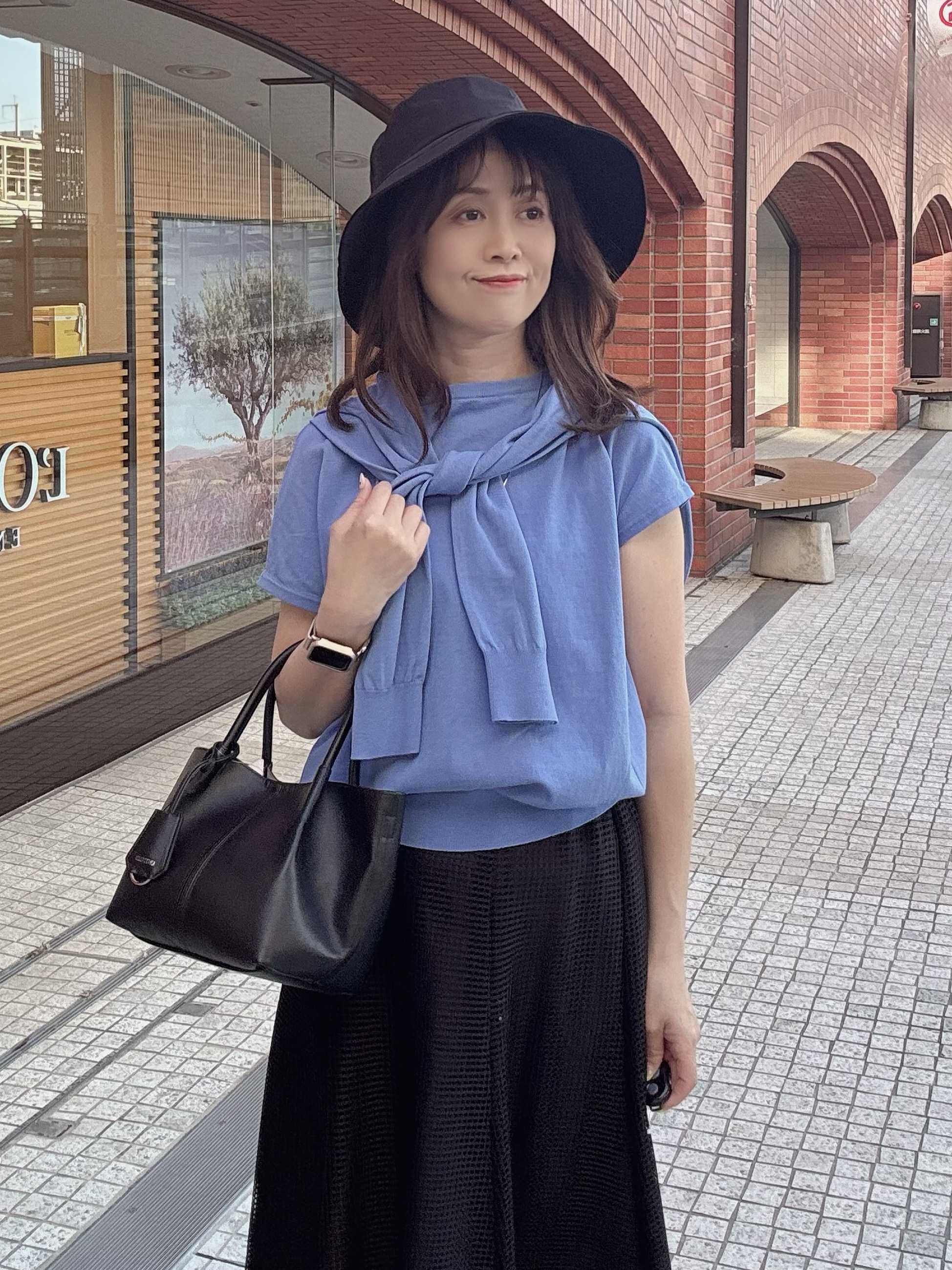 makiさんの「UNTITLED｜【9色展開/アンサンブル可】コットンクルーネックカーディガン」を使ったコーディネート